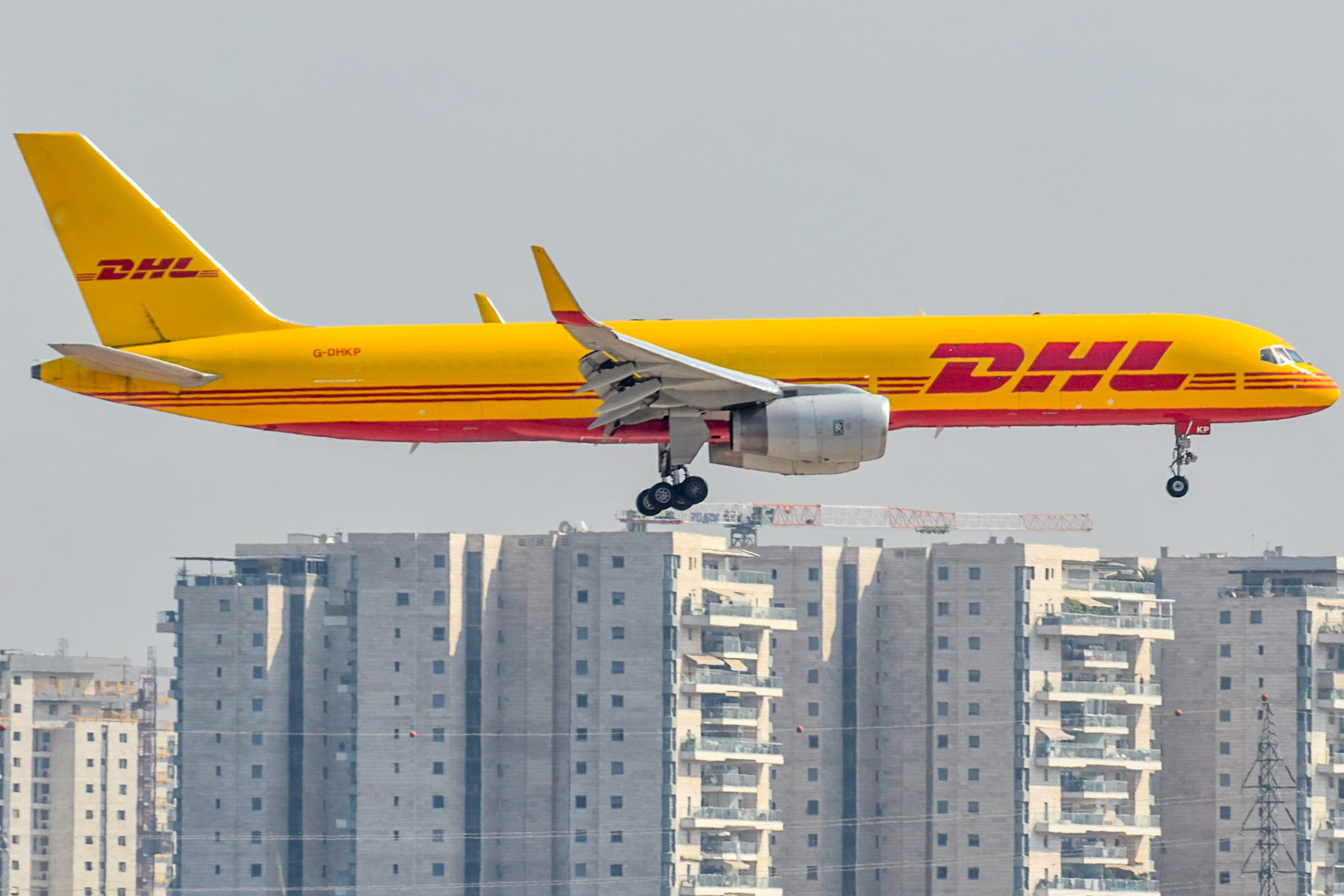Full size: DHL Boeing 757-200 G-DHKP at Tel Aviv-Ben Gurion Airport