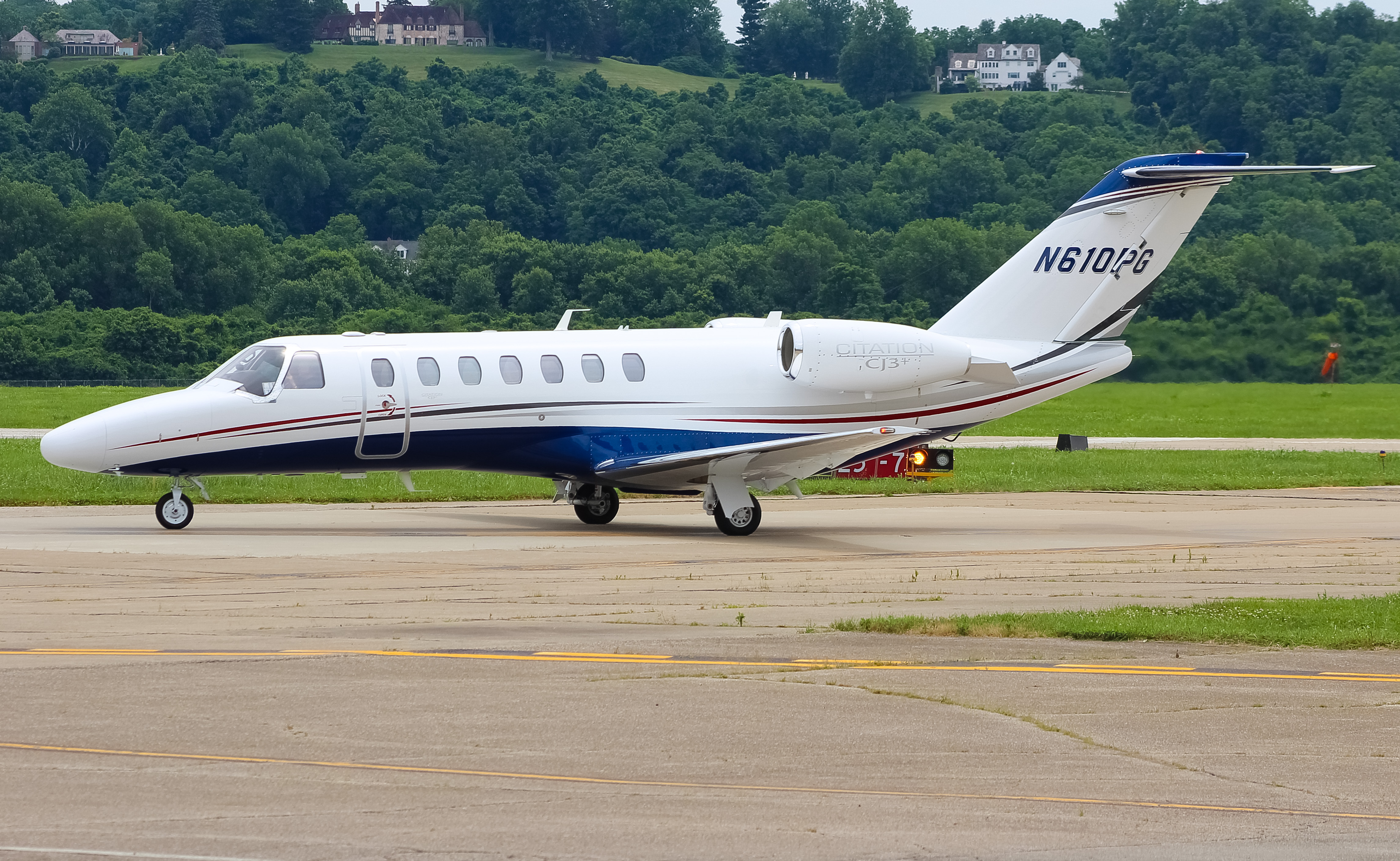 Full size: PRIVATE Cessna Citation CJ3 N610PG at Cincinnati Municipal Airport/Lunken Field