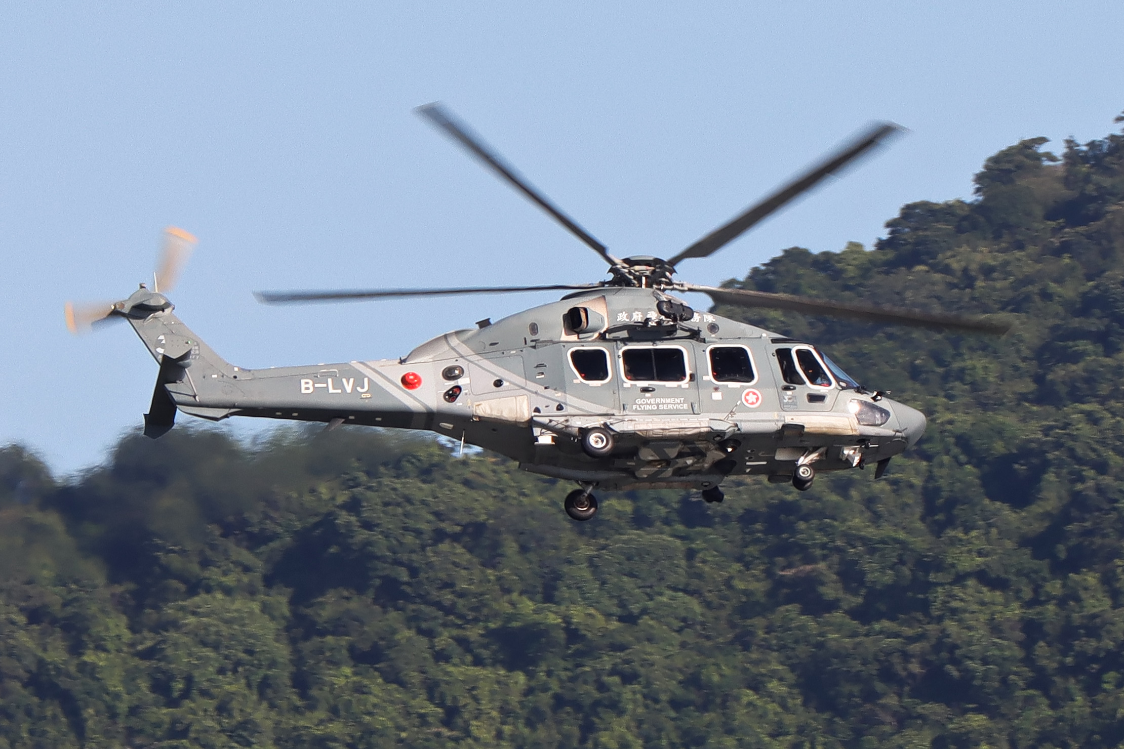 Full size: Hong Kong Government Flying Service (HKGFS) Airbus H175 B-LVJ at Hong Kong International Airport