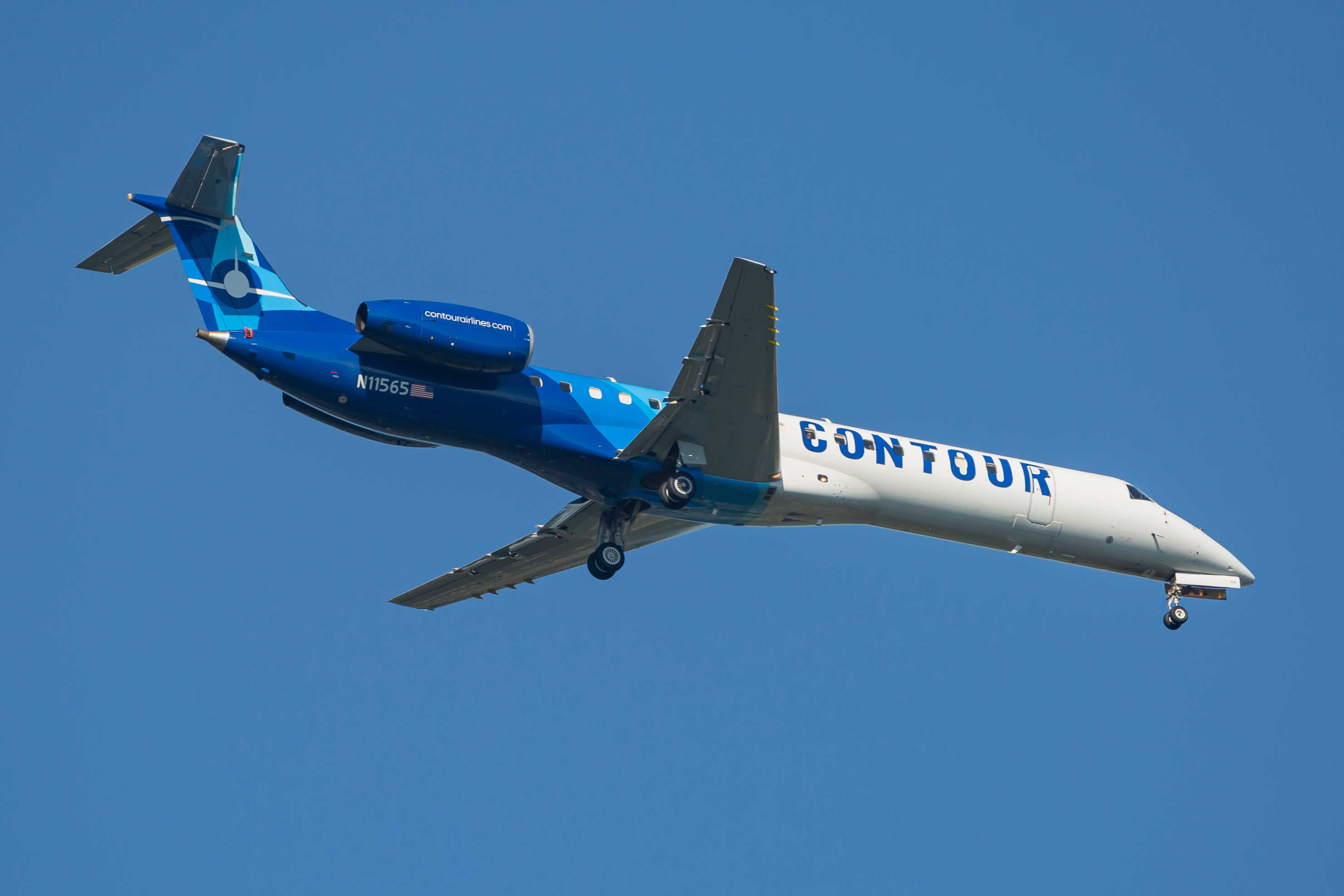 Full size: Contour Airlines Embraer ERJ145 N11565 at Baltimore/Washington International Thurgood Marshall Airport