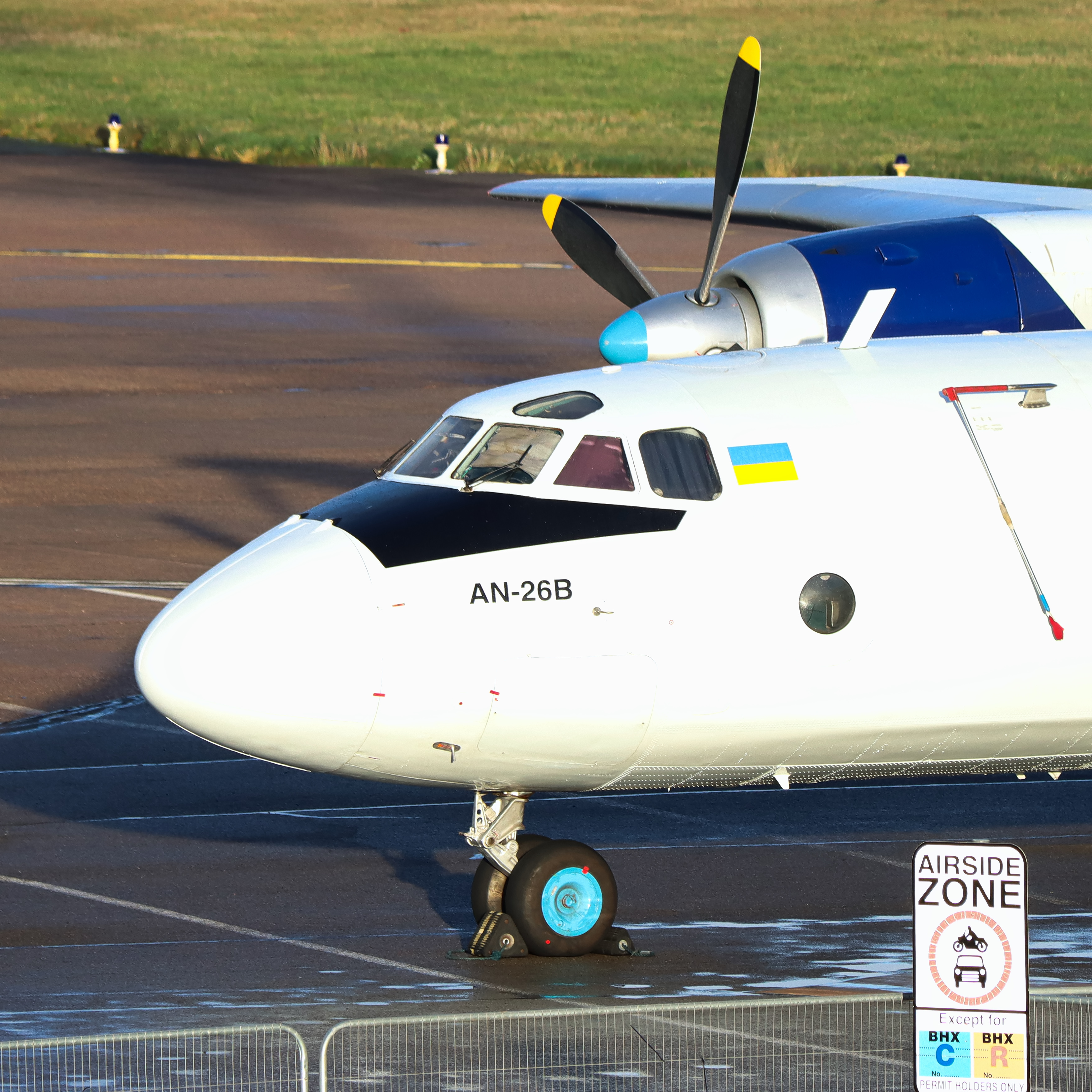 Full size: Vulkan Air Antonov An-26B UR-CQE at Birmingham Airport