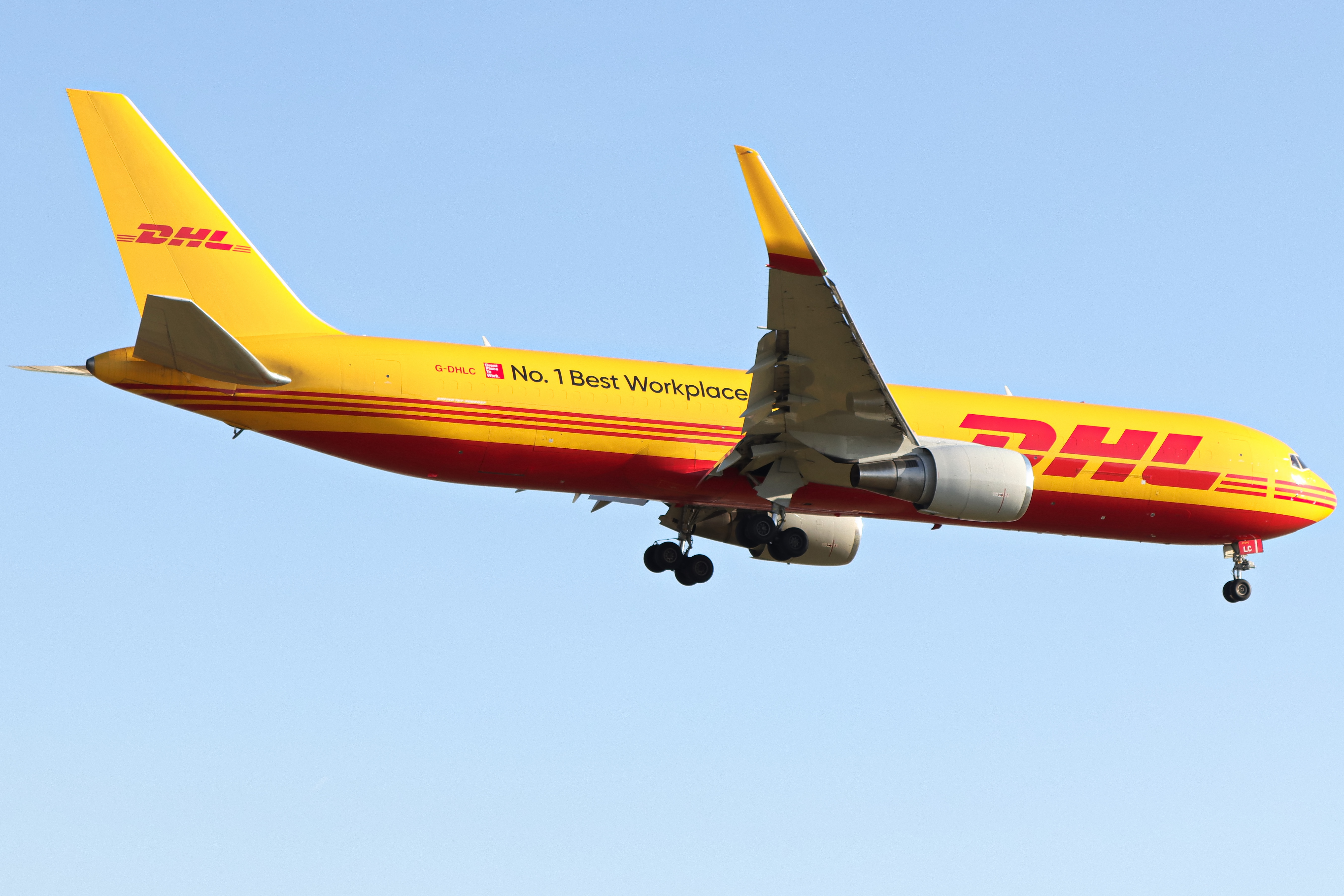 Full size: DHL Boeing 767-300F G-DHLC at London Heathrow International Airport