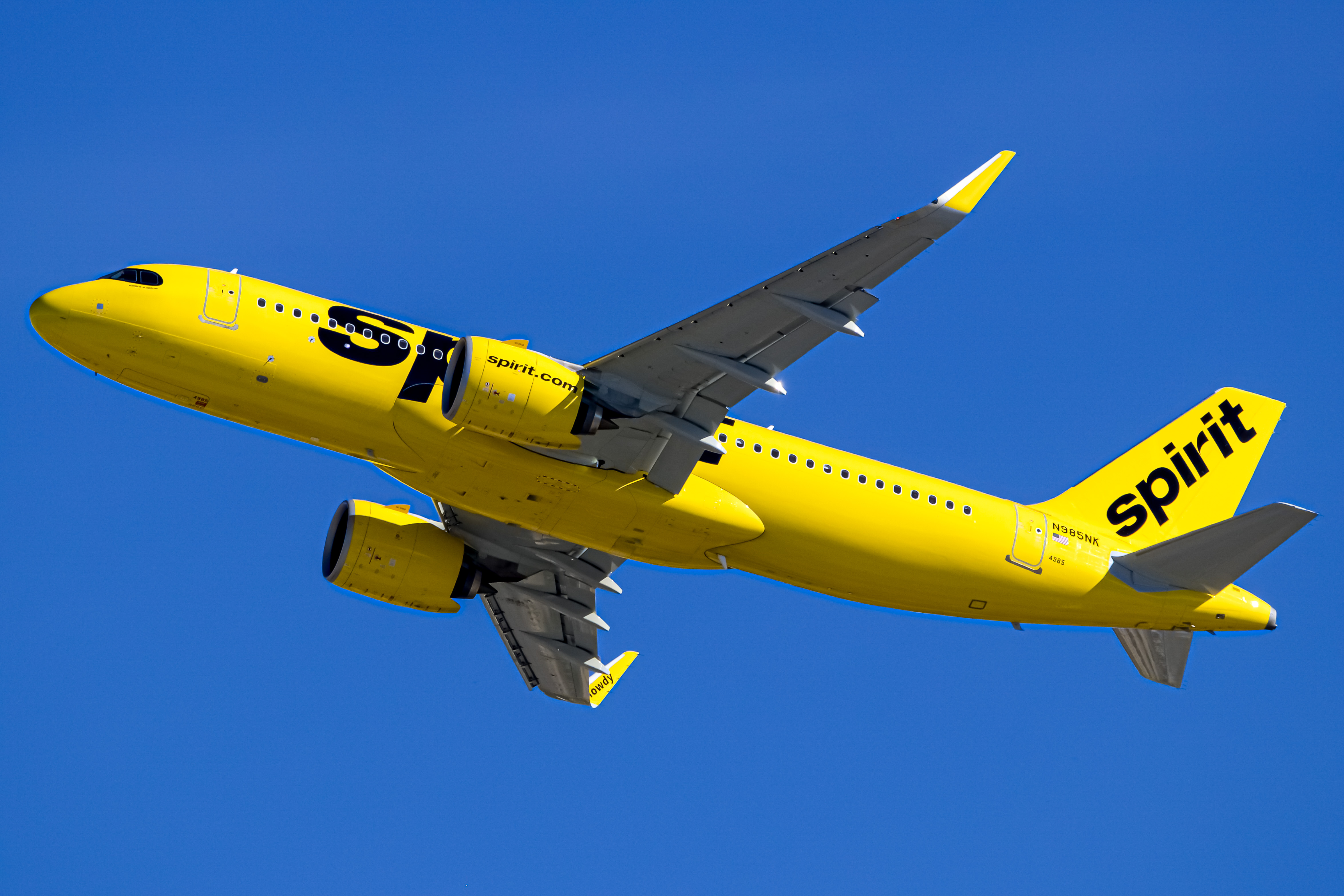 Full size: Spirit Airlines Airbus A320NEO N985NK at San Diego International Airport