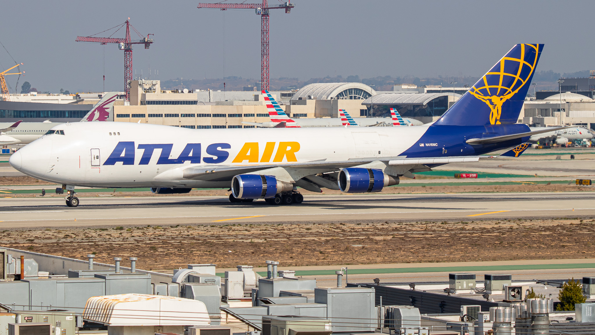 Full size: Atlas Air Boeing 747-400F N416MC at Los Angeles International Airport