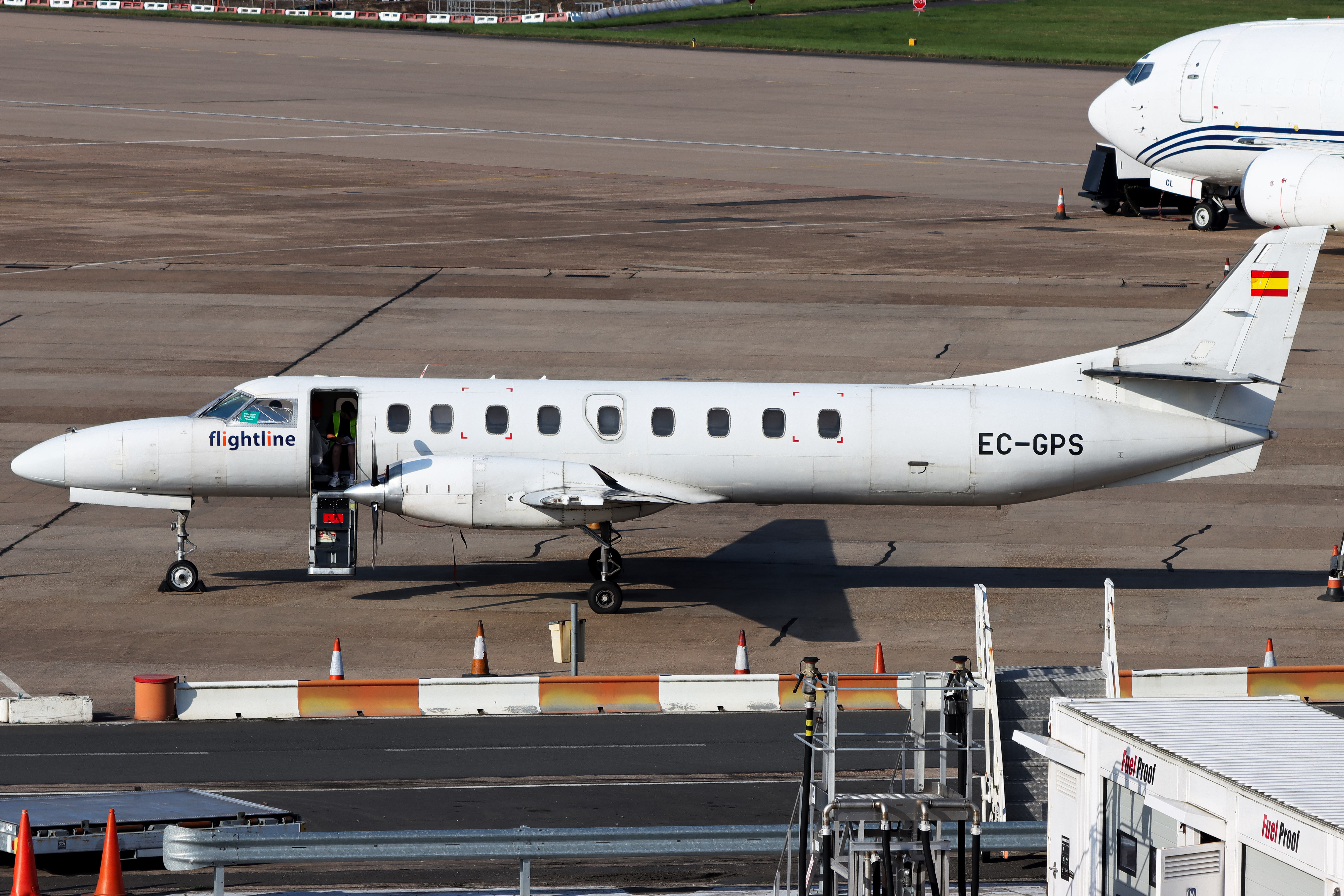 Full size: Flightline  Fairchild SA227-AC Metro III EC-GPS at Birmingham Airport
