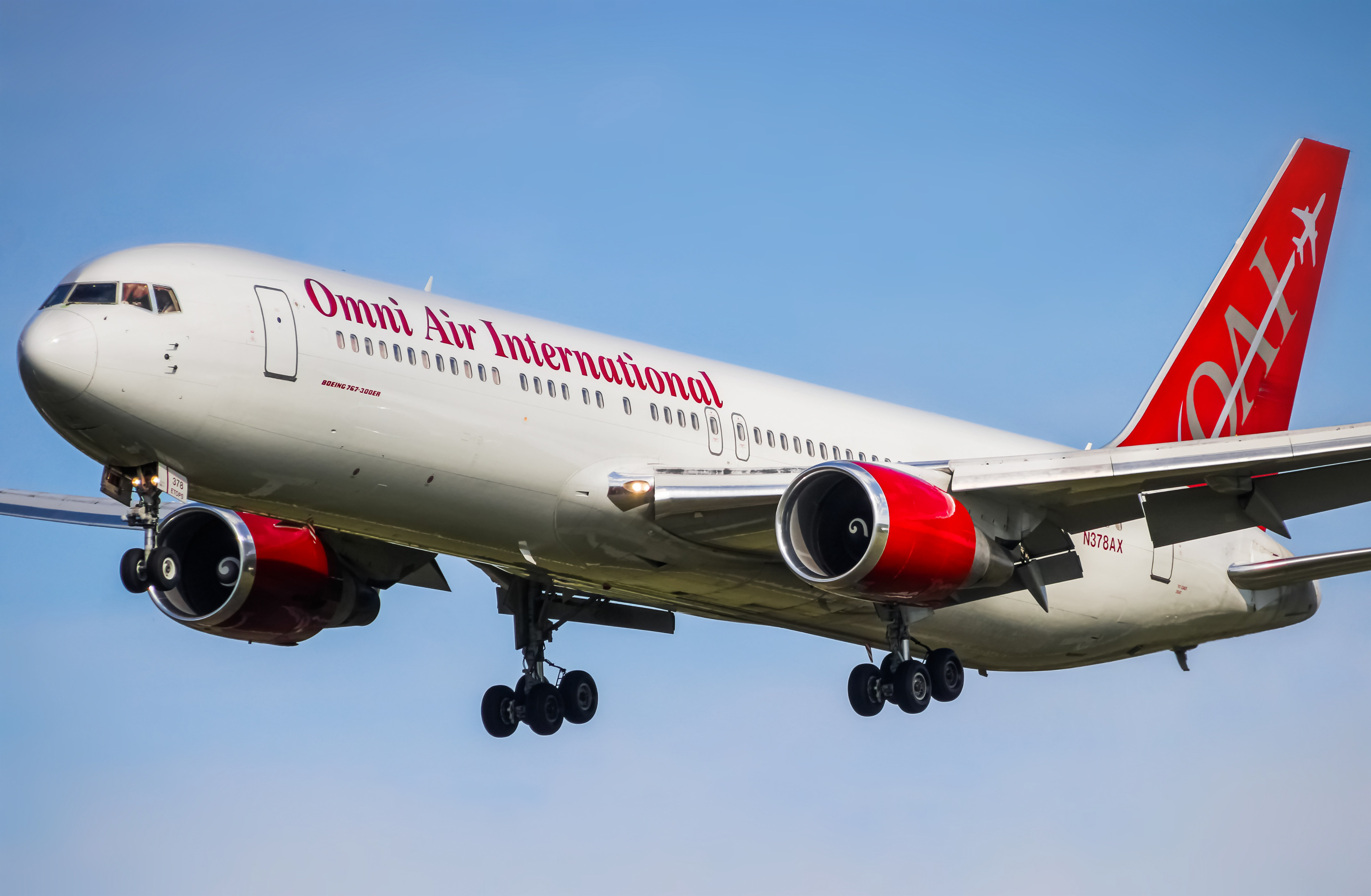 Full size: Omni Air International Boeing 767-300ER N378AX at Baltimore/Washington International Thurgood Marshall Airport