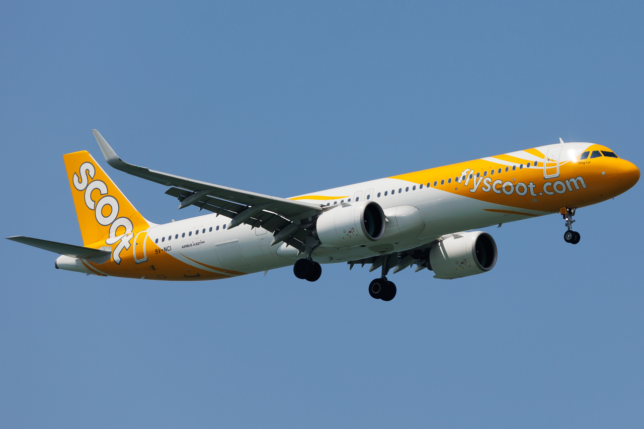 Full size: Scoot Airbus A321NEO 9V-NCI at Singapore-Changi Airport