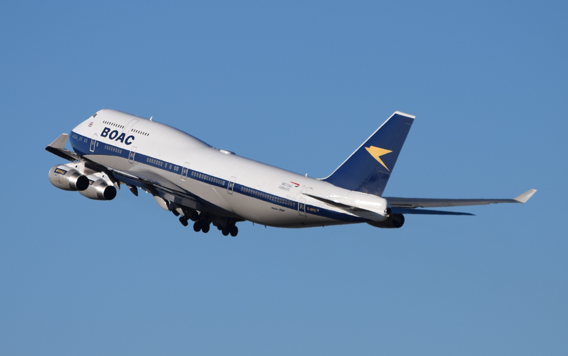 Full size: British Airways Boeing 747-400 G-BYGC at San Francisco International Airport