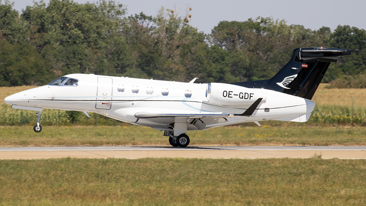 Full size: Speedwings Embraer Phenom 300 OE-GDF at Bratislava M. R. Stefanik Airport