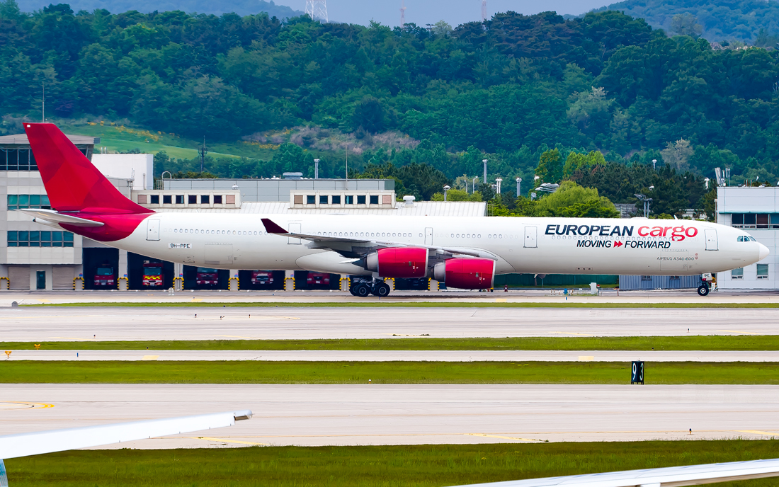 Full size: European Cargo (Maleth Aero) Airbus A340-600 9H-PPE at Seoul-Incheon International Airport