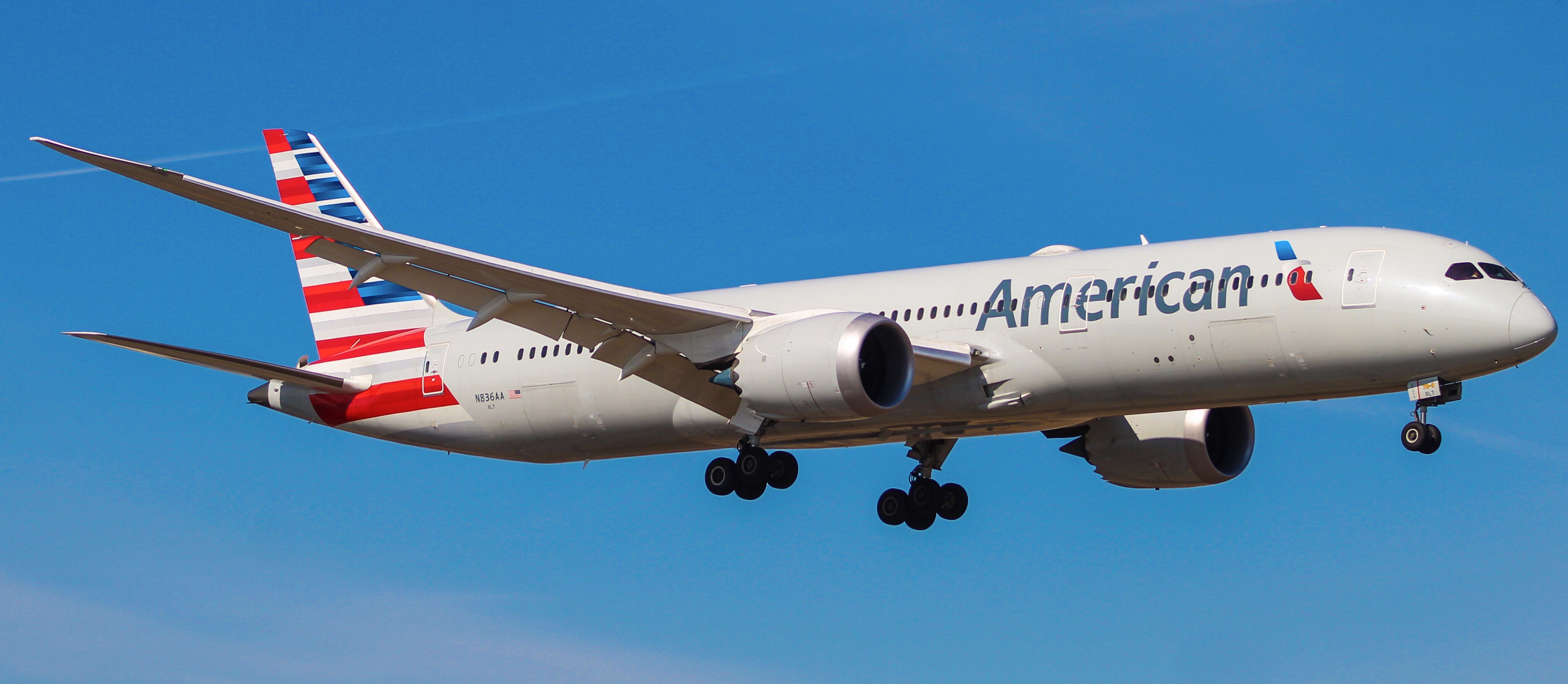 Full size: American Airlines Boeing 787-9 N836AA at Philadelphia International Airport