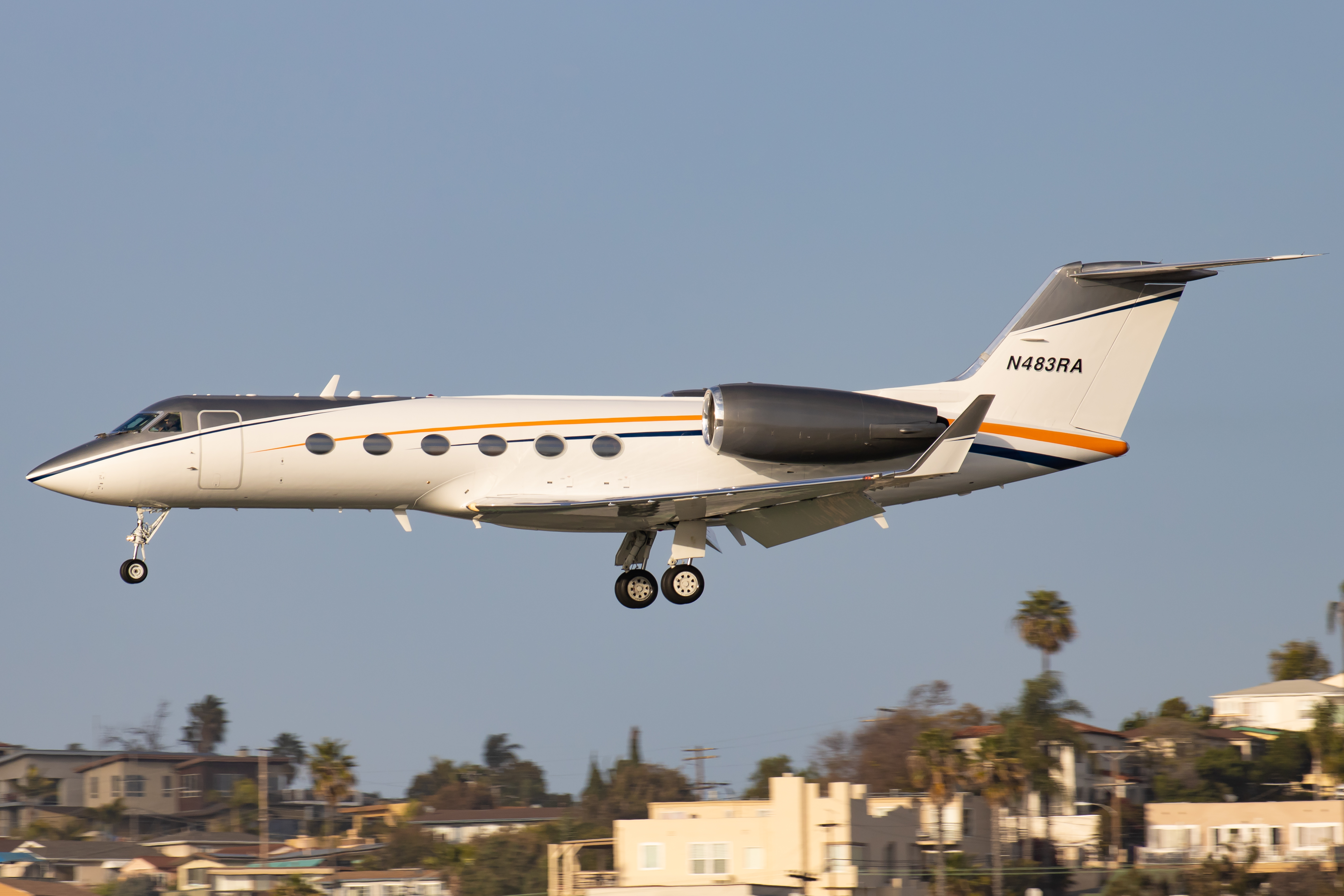 Full size: PRIVATE Gulfstream IV N483RA at San Diego International Airport