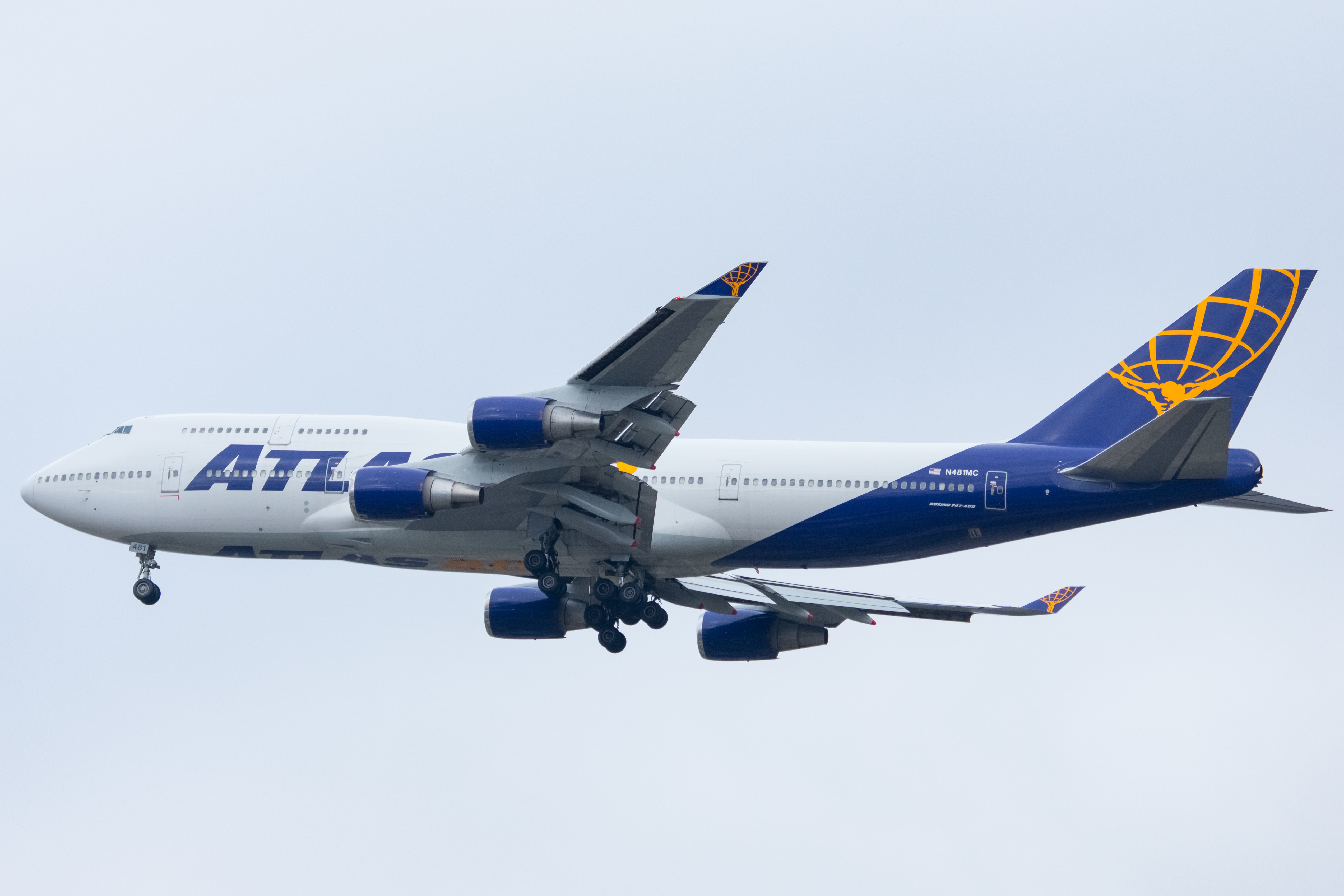 Full size: Atlas Air Boeing 747-400 N481MC at Baltimore/Washington International Thurgood Marshall Airport