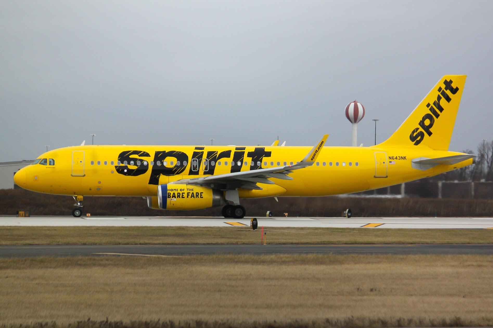 Full size: Spirit Airlines Airbus A320 N643NK at Philadelphia International Airport
