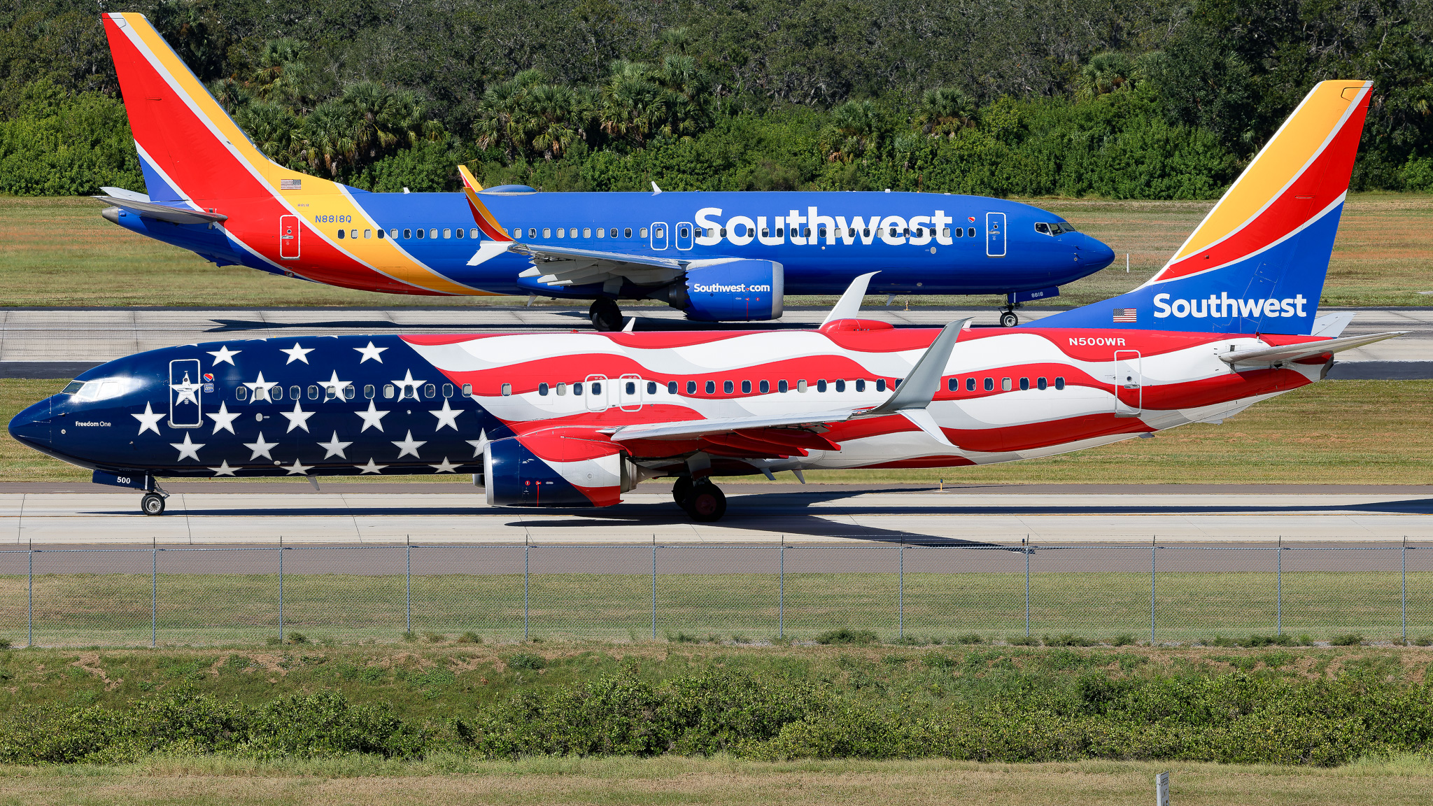 Full size: Southwest Airlines Boeing 737-800 N500WR at Tampa International Airport