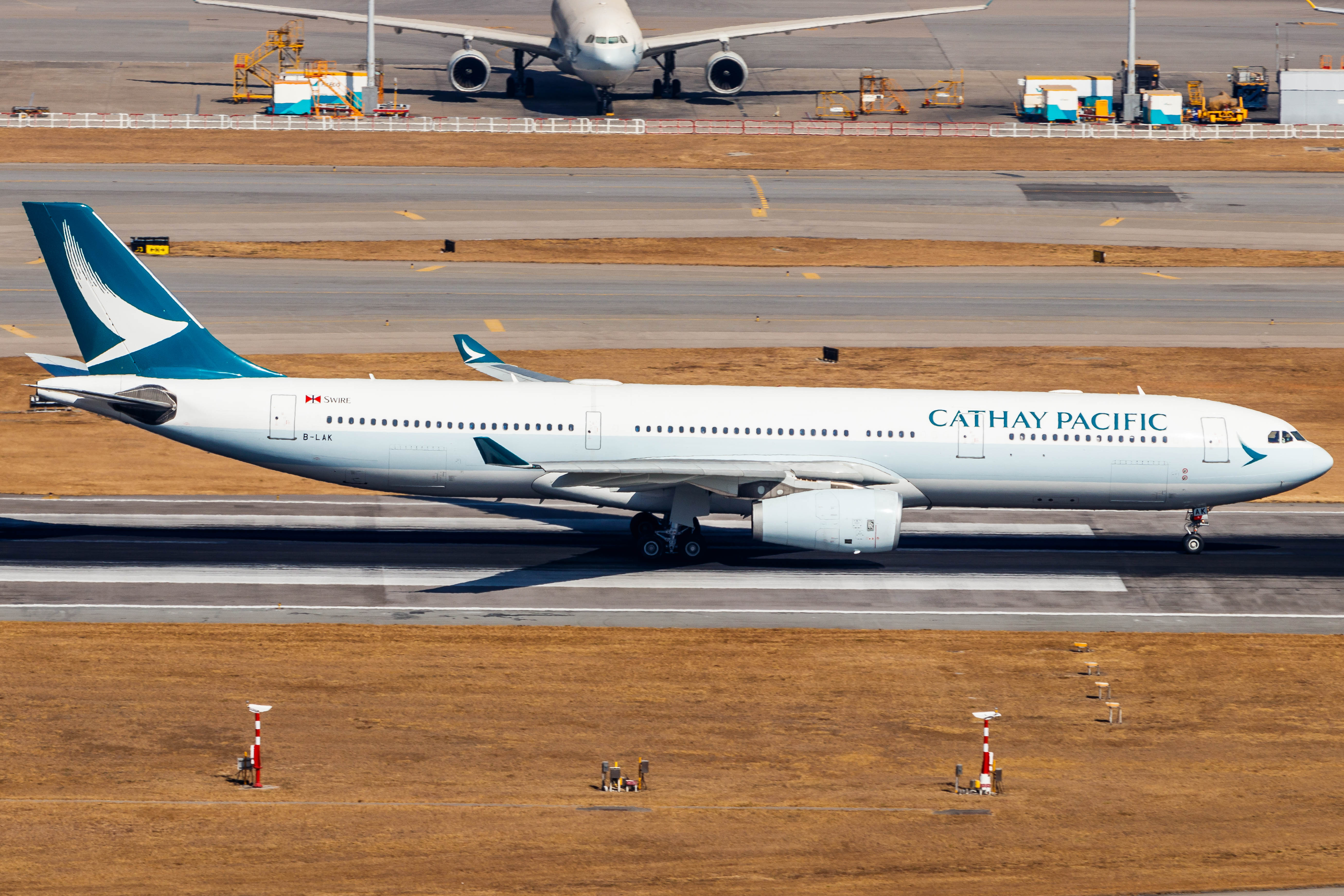 Full size: Cathay Pacific Airbus A330-300 B-LAK at Hong Kong International Airport