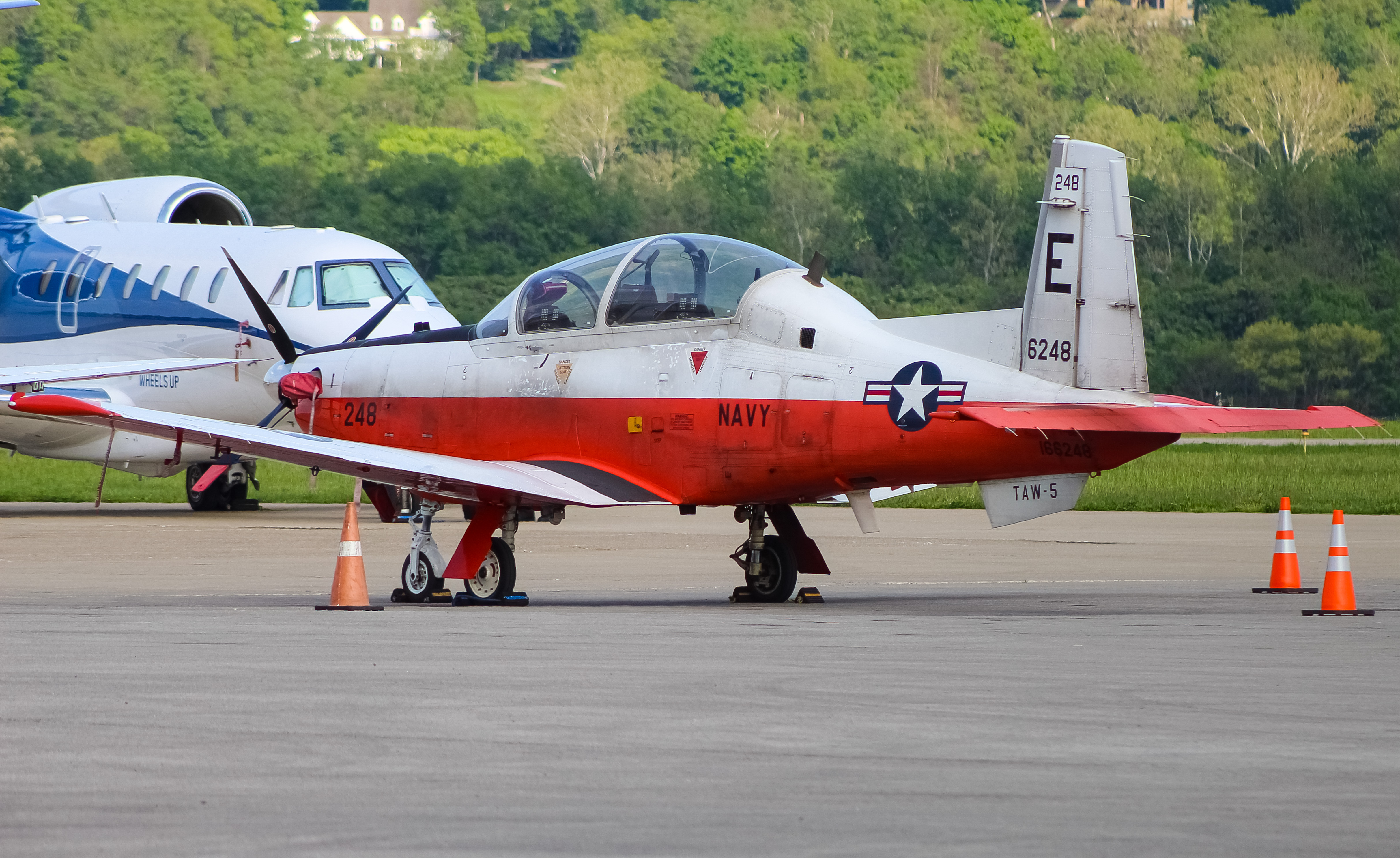 Full size: USN - United States Navy Beechcraft T-6 Texan II 166248 at Cincinnati Municipal Airport/Lunken Field