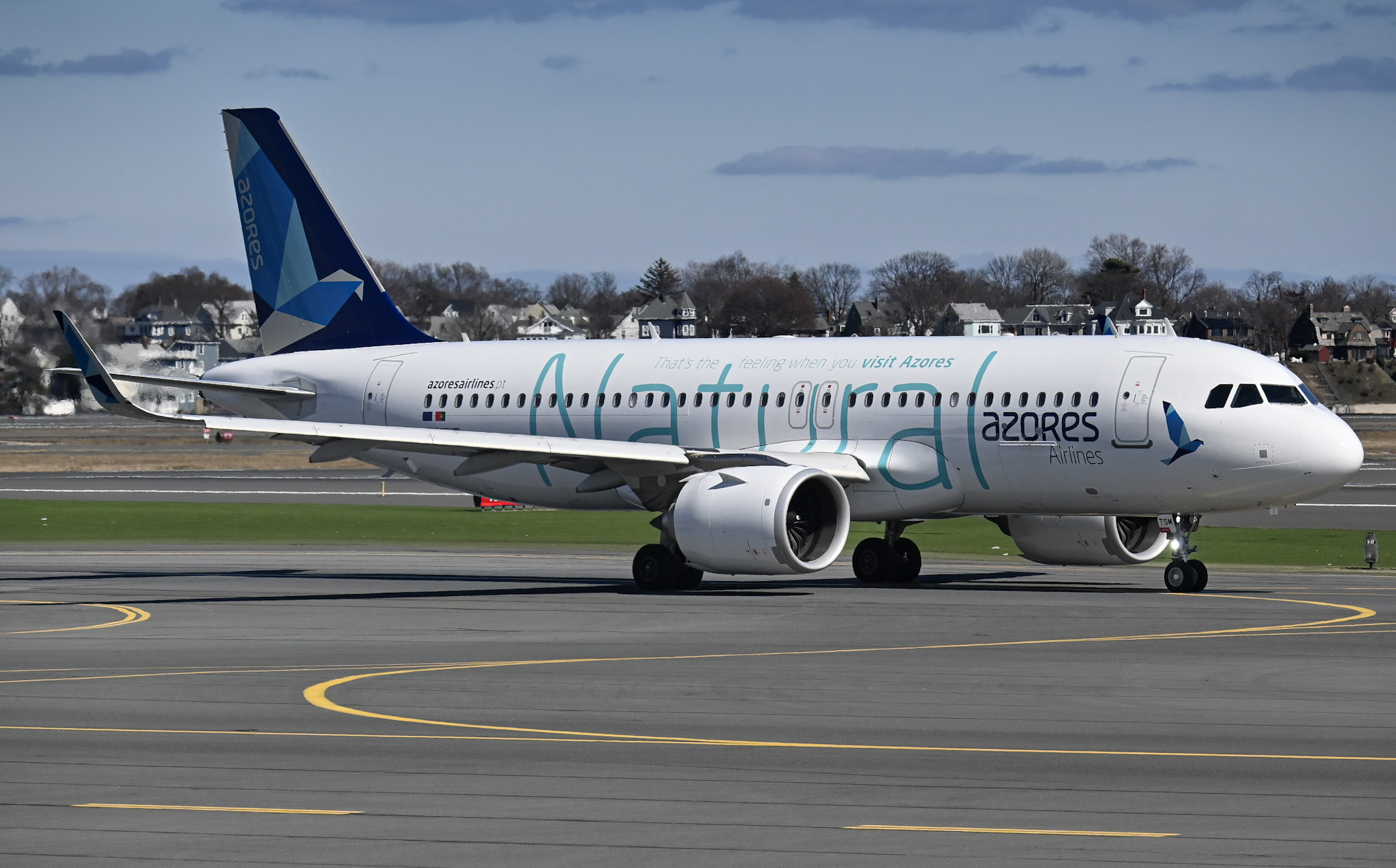 Full size: Azores Airlines Airbus A320NEO CS-TSM at General Edward Lawrence Logan International Airport