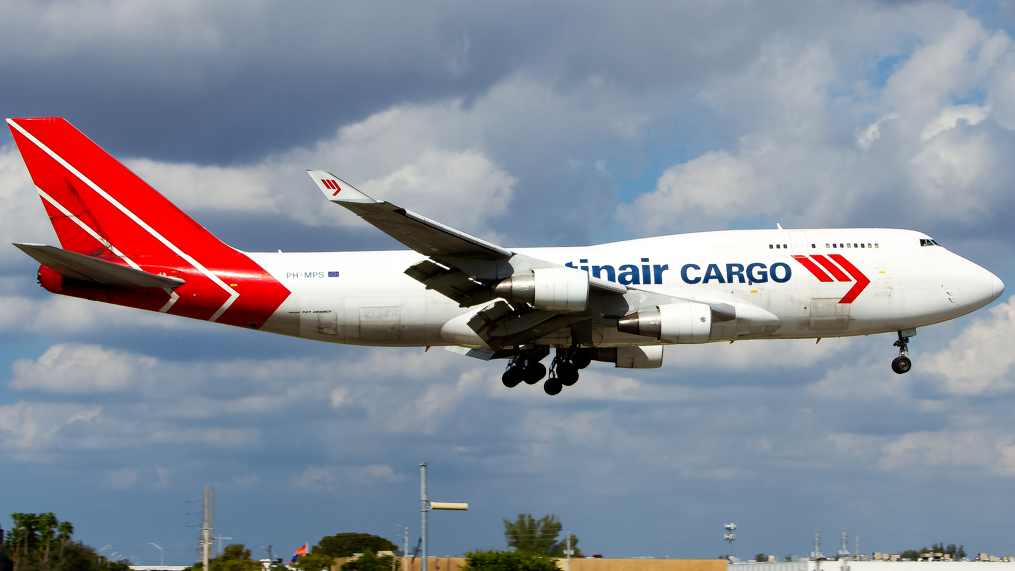 Full size: Martinair Cargo Boeing 747-400F PH-MPS at Miami International Airport