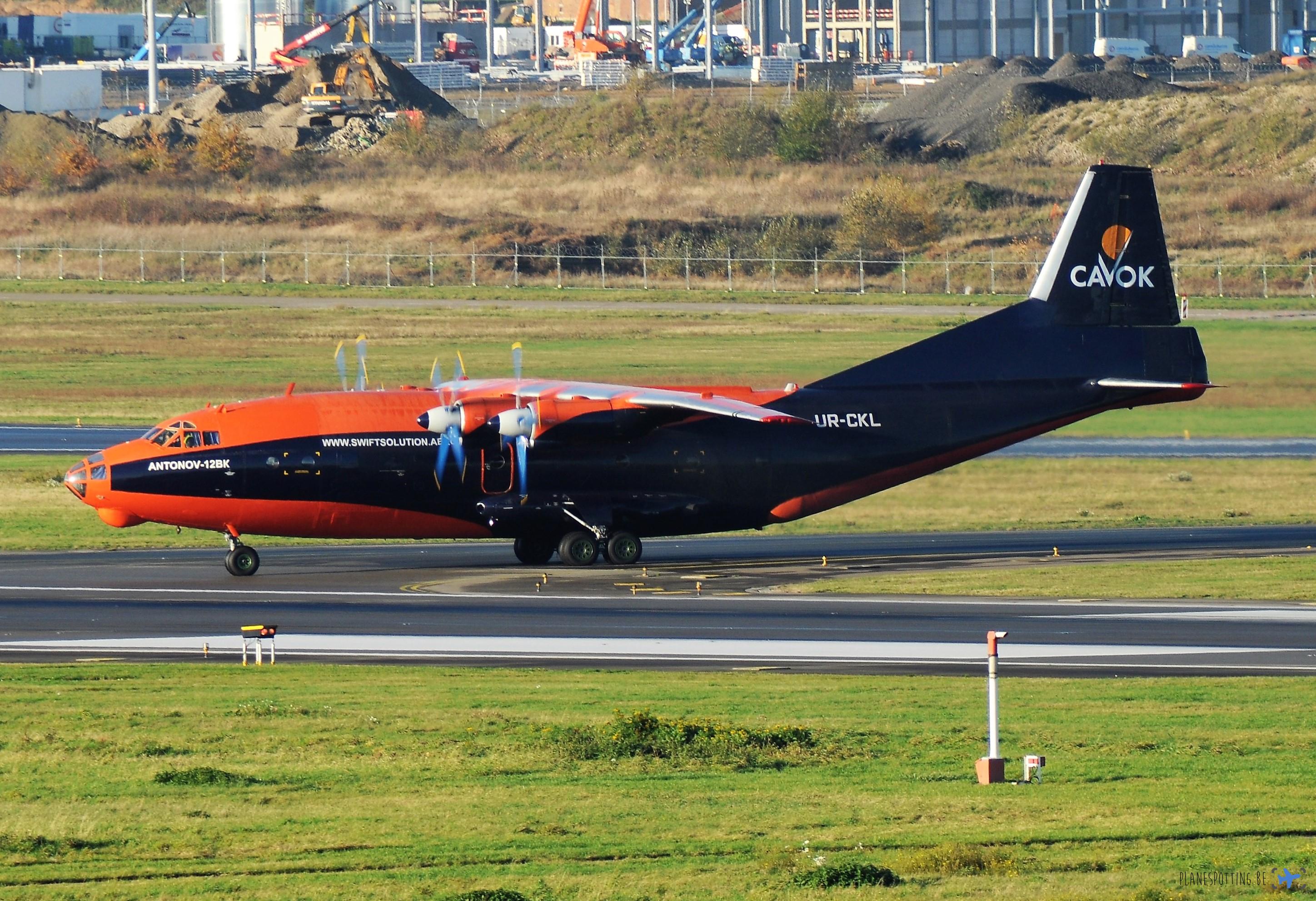 Full size: Cavok Air Antonov An-12 UR-CKL at Liege Airport