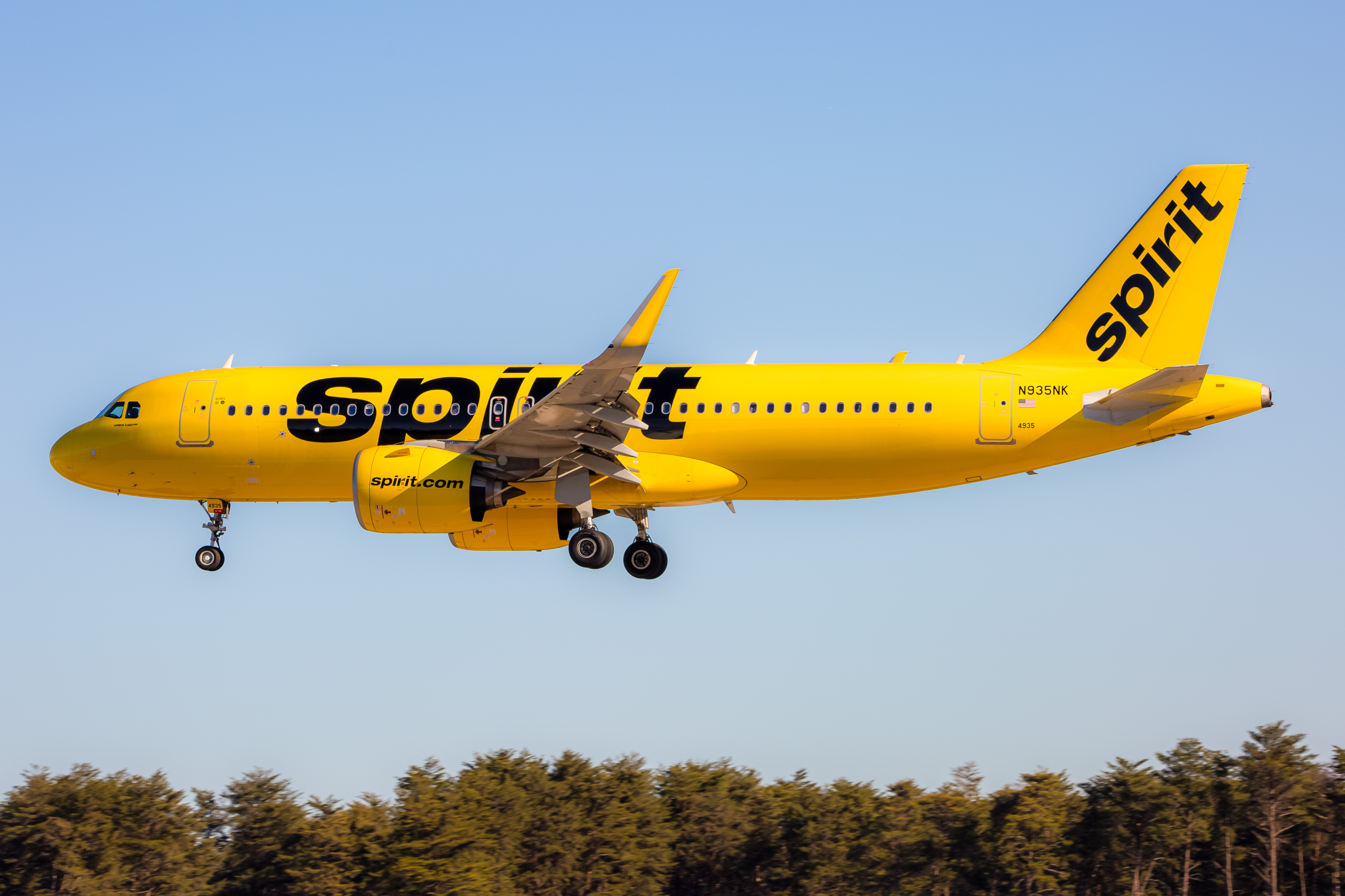 Full size: Spirit Airlines Airbus A320NEO N935NK at Baltimore/Washington International Thurgood Marshall Airport