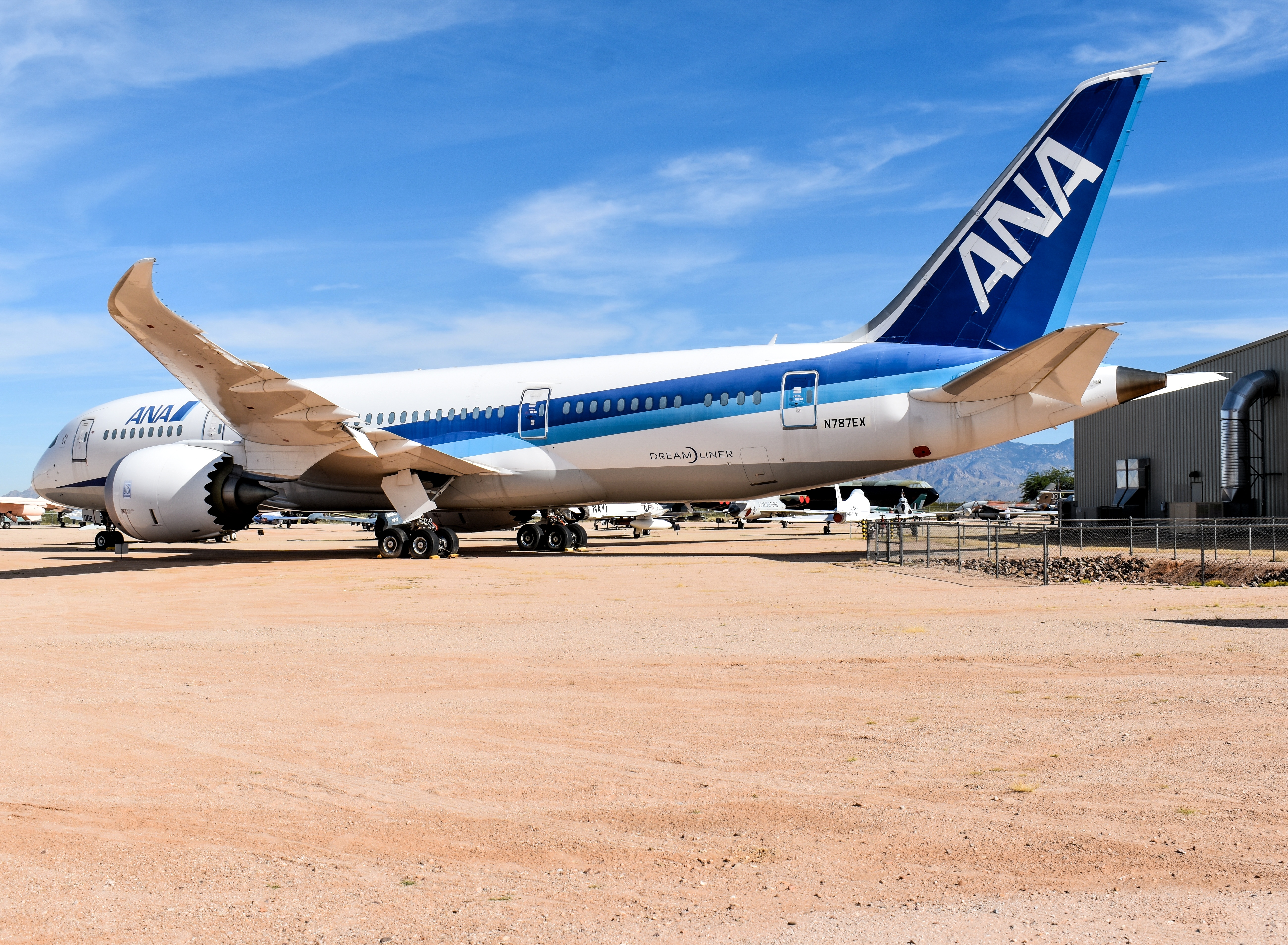 Full size: All Nippon Airways Boeing 787-8 N787EX at Garden Harris County Airport