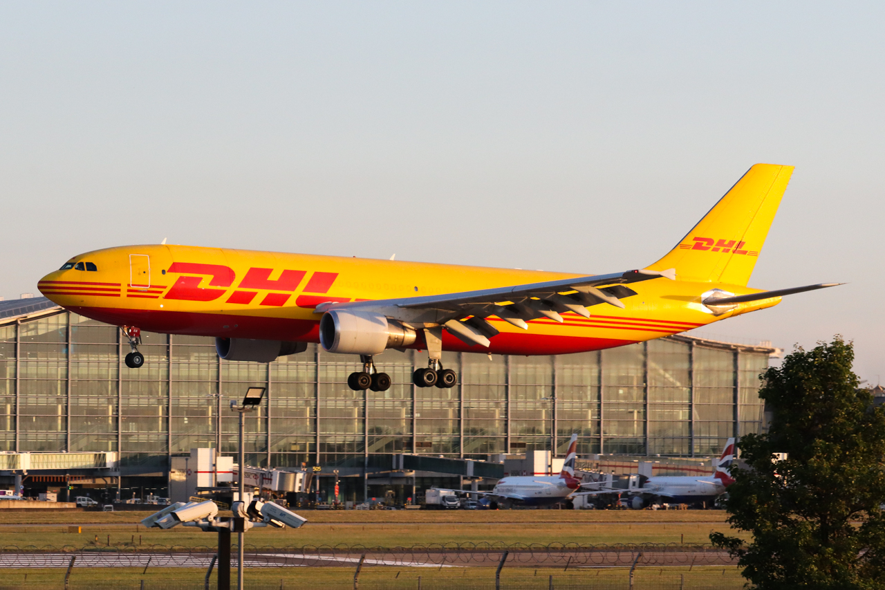 Full size: DHL Airbus A300F-600 D-AEAM at London Heathrow International Airport