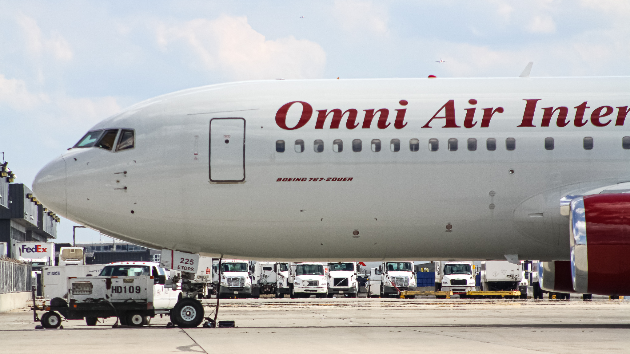 Full size: Omni Air International Boeing 767-200ER N225AX at Washington Dulles International Airport