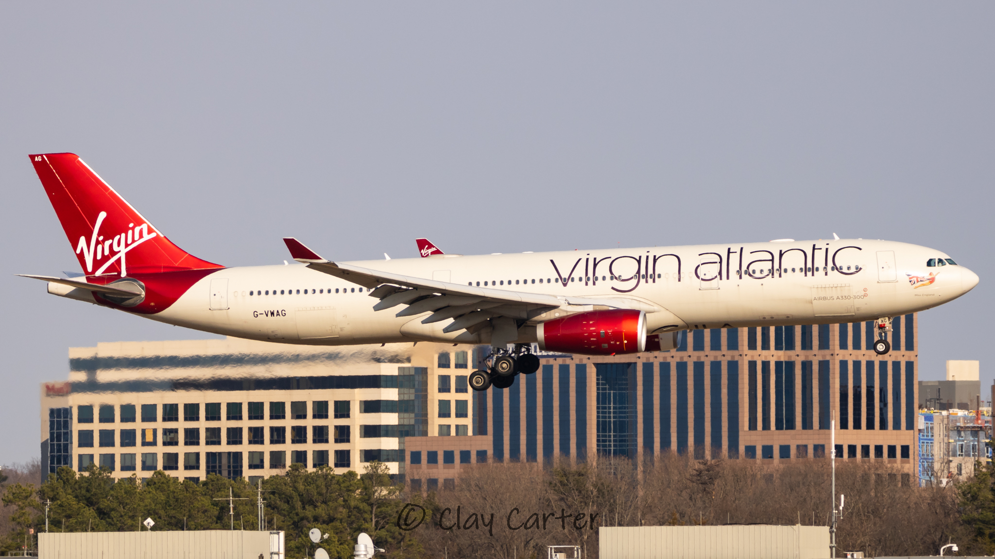 Full size: Virgin Atlantic Airbus A330-300 G-VWAG at Washington Dulles International Airport