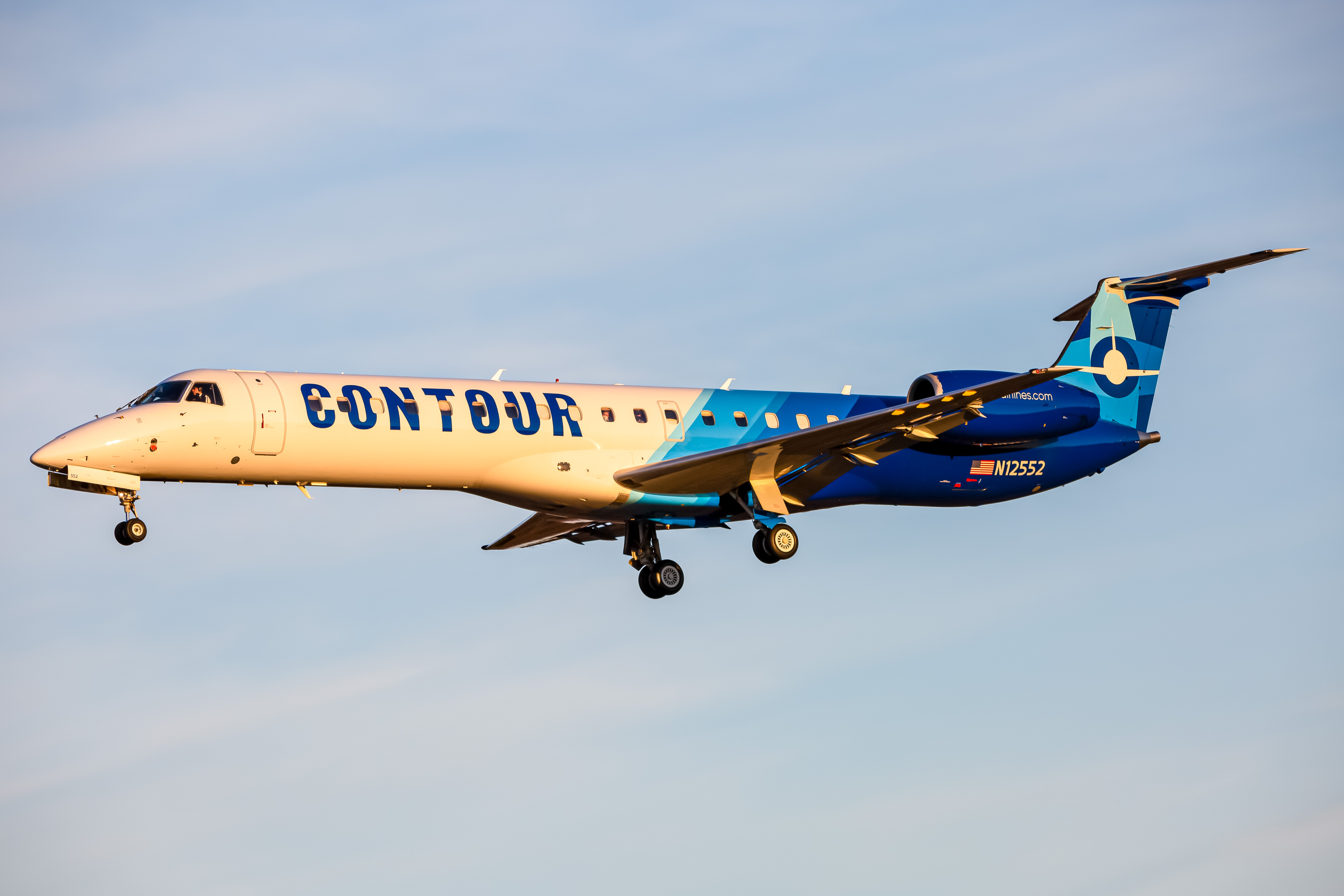 Full size: Contour Aviation Embraer E145 N12552 at Baltimore/Washington International Thurgood Marshall Airport