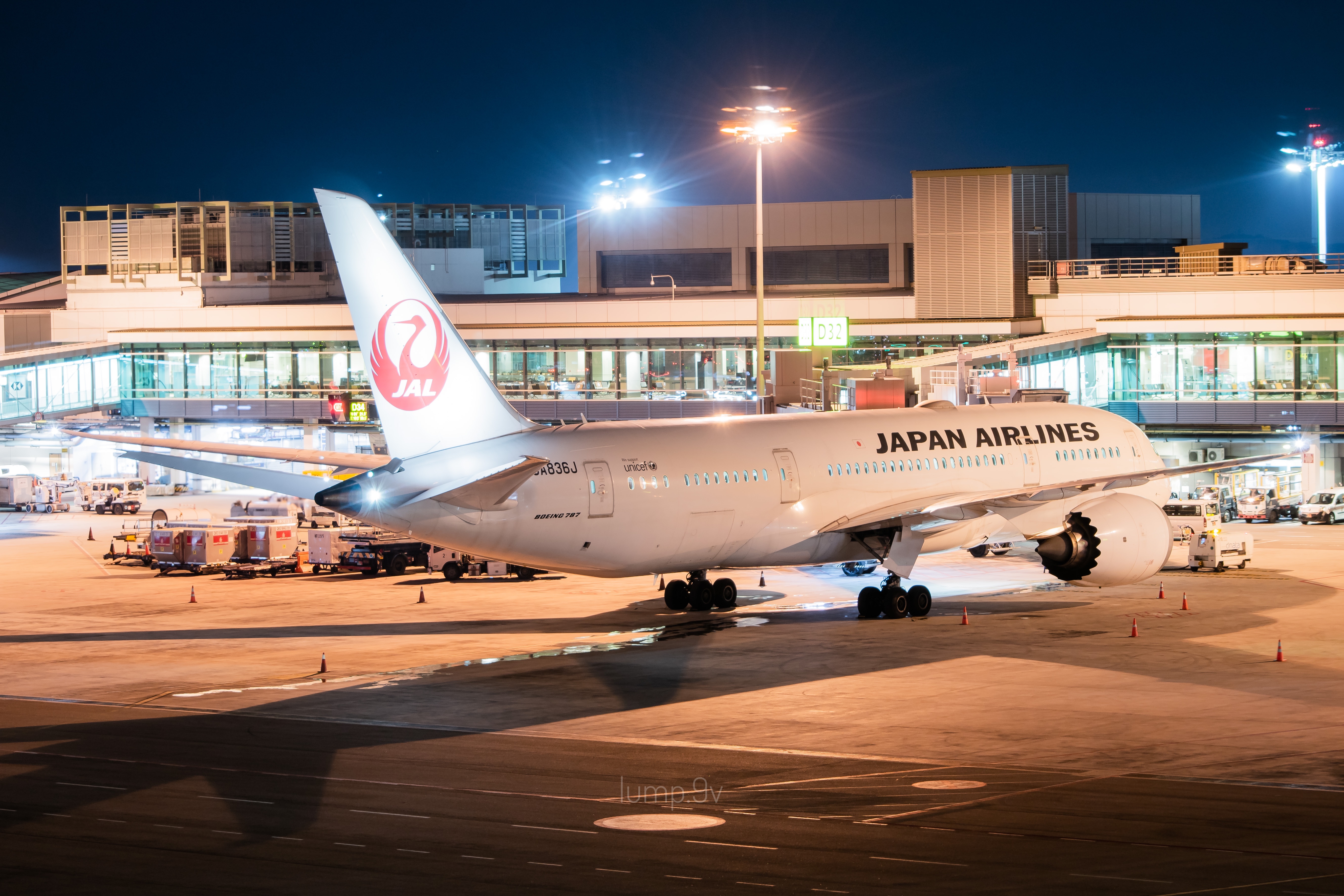 Full size: Japan Airlines Boeing 787-8 JA836J at Singapore-Changi Airport