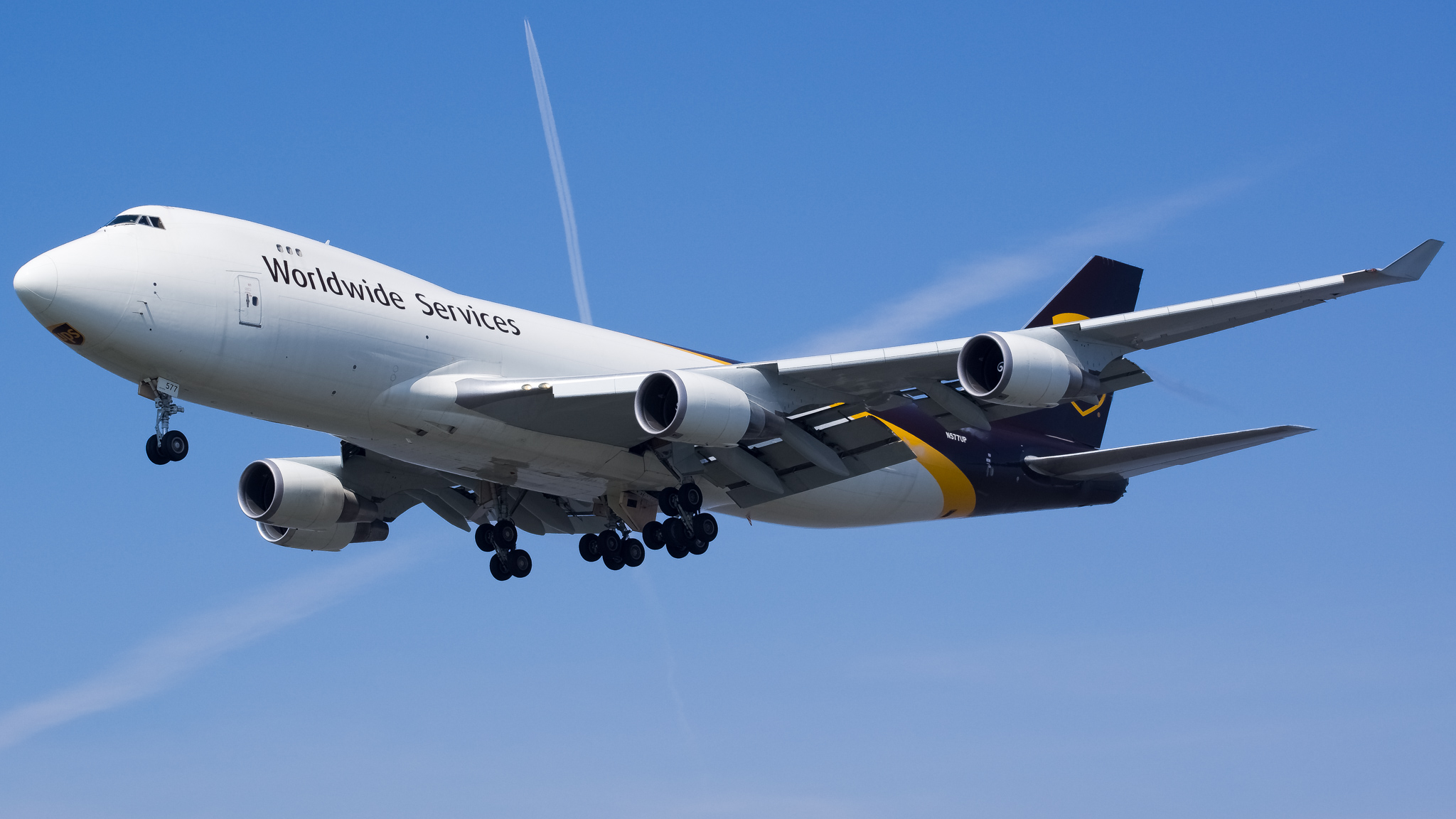Full size: United Parcel Service Boeing 747-400F N577UP at Anchorage Ted Stevens International Airport