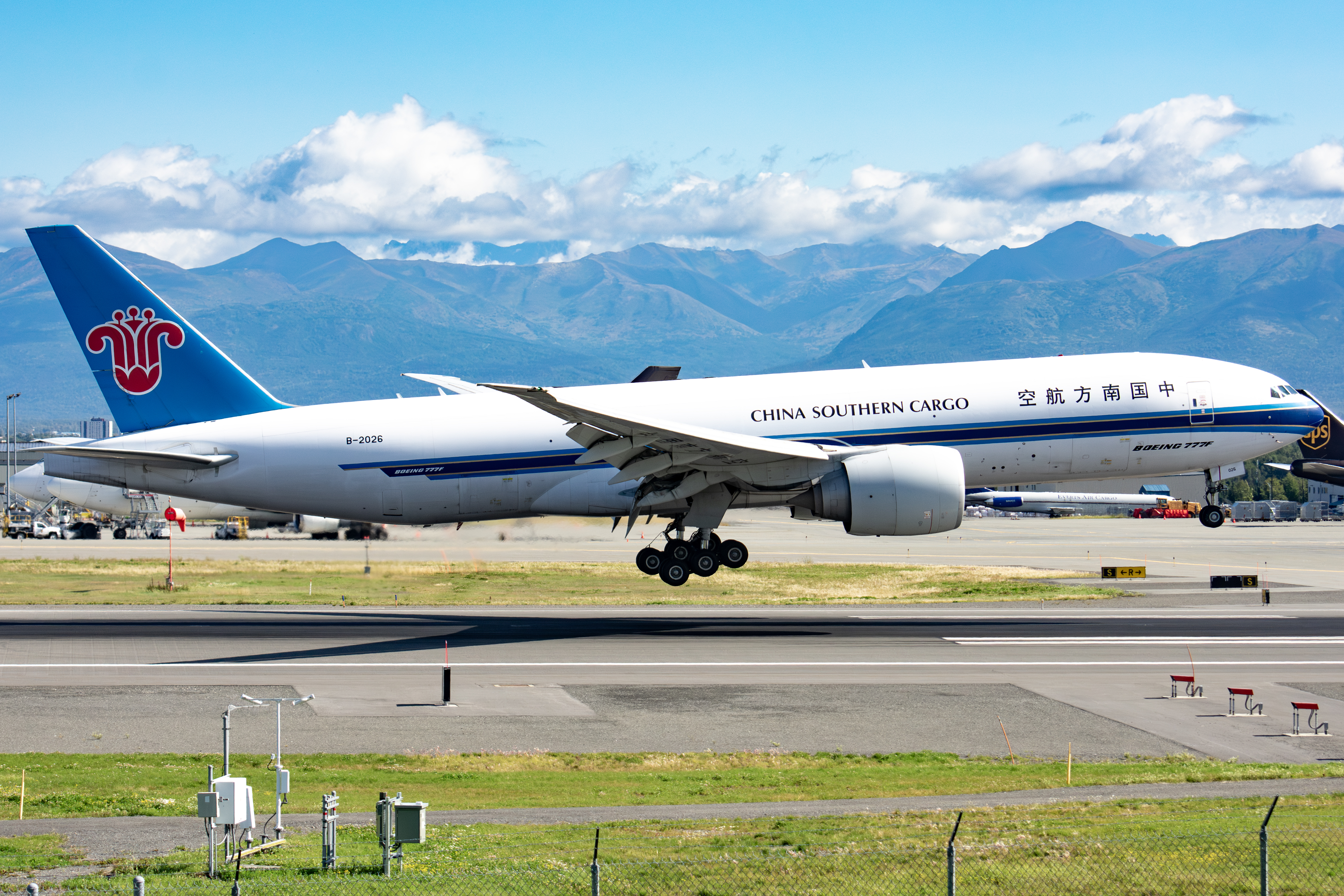 Full size: China Southern Cargo Boeing 777-F B-2026 at Anchorage Ted Stevens International Airport