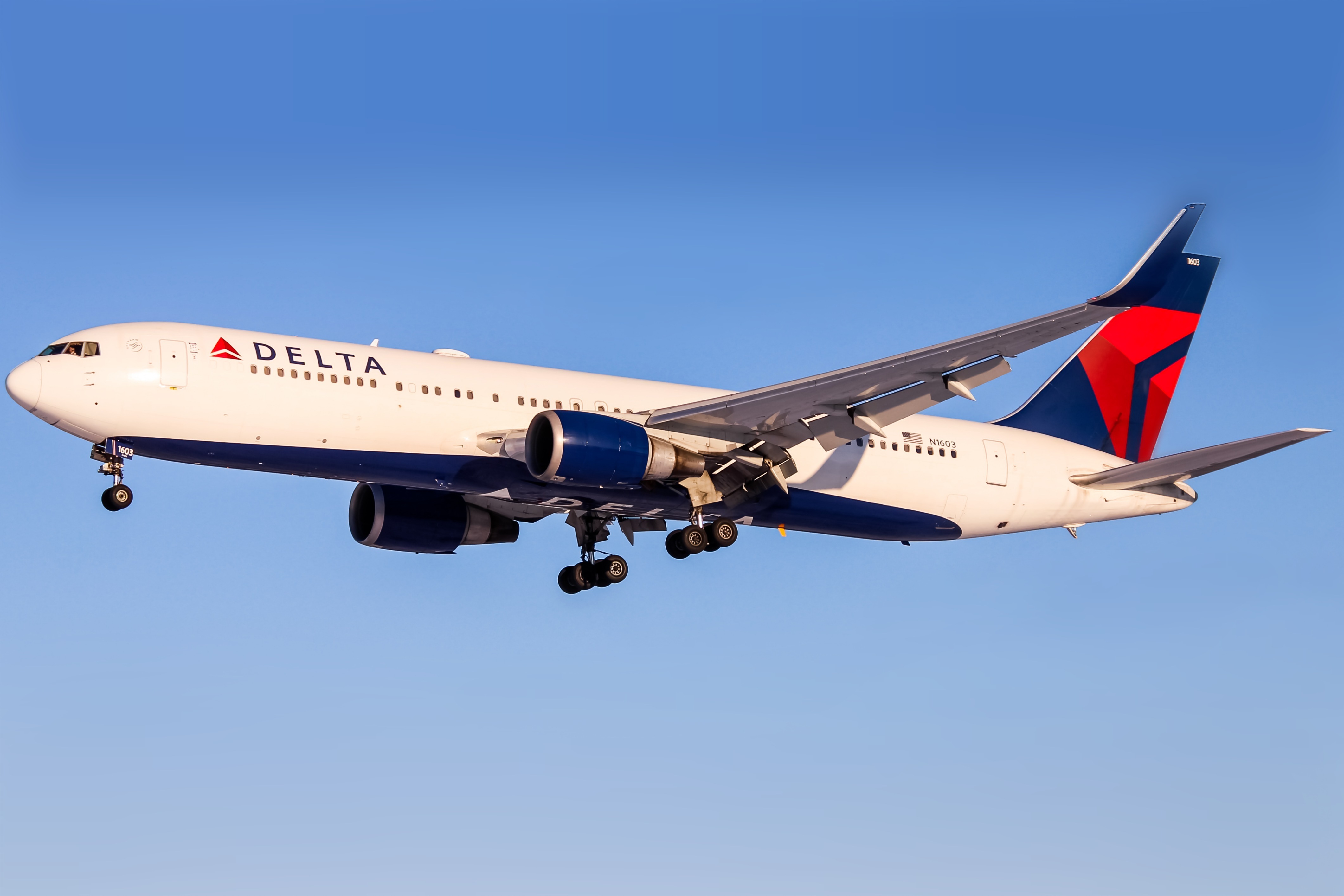 Full size: Delta Airlines Boeing 767-300ER N1603 at Baltimore/Washington International Thurgood Marshall Airport