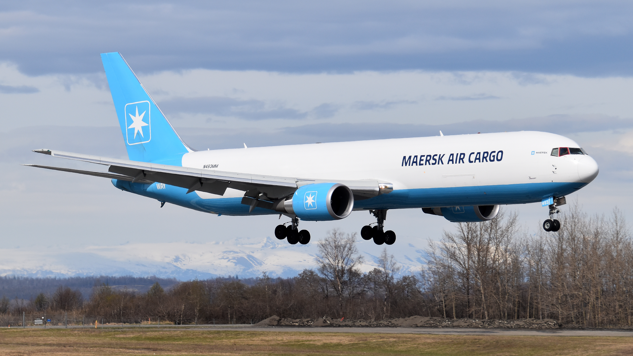 Full size: Maersk Air Cargo Boeing 767-300F N493MM at Anchorage Ted Stevens International Airport