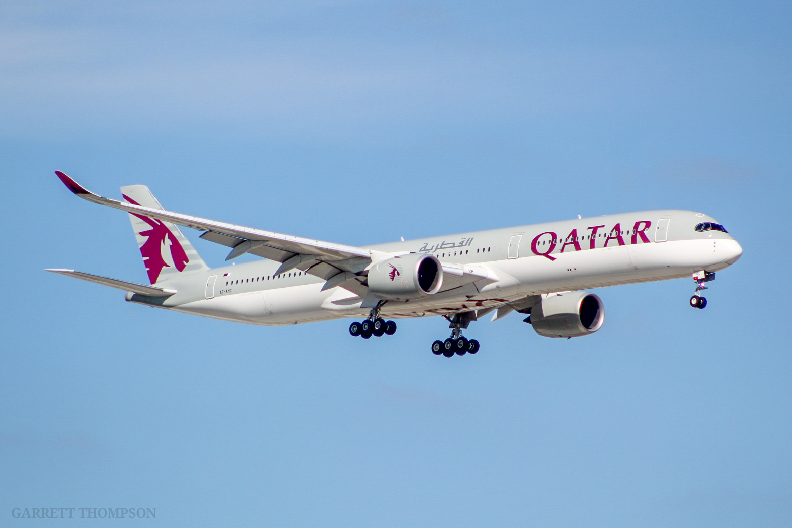 Full size: Qatar Airways Airbus A350-1000 A7-ANC at Dallas-Fort Worth International Airport