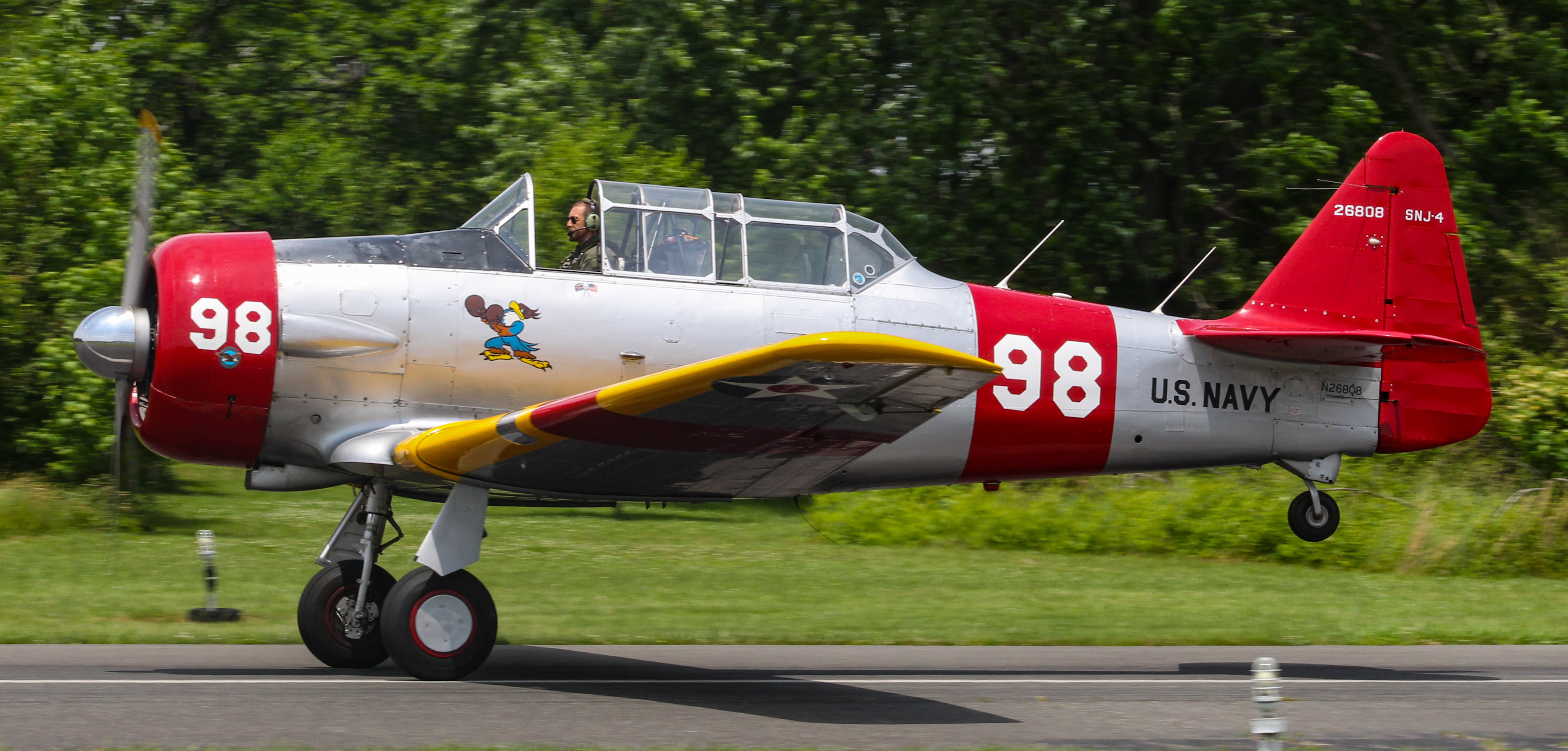 Full size: PRIVATE North American SNJ-4 Texan  N26808 at Cross Keys Airport