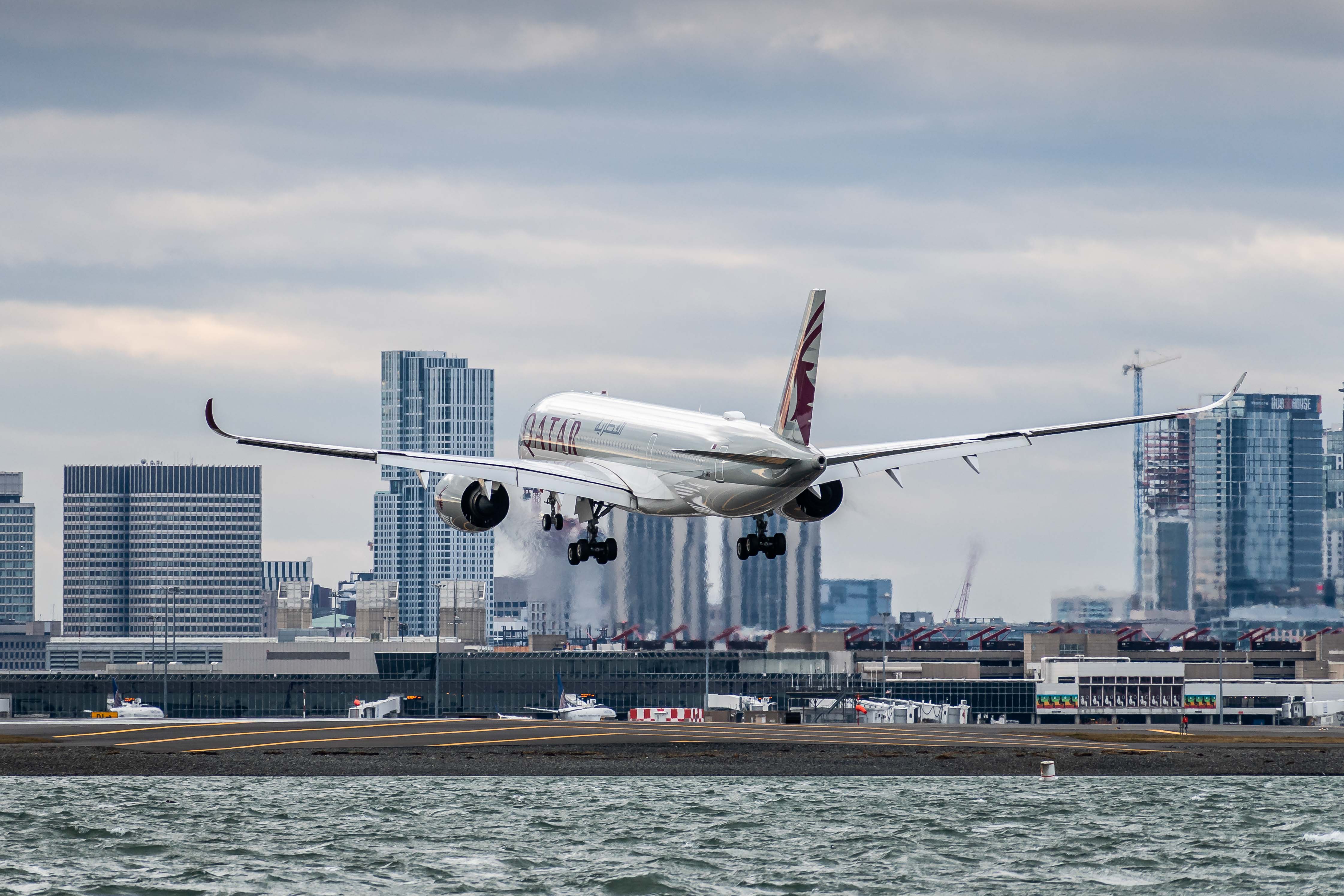 Full size: Qatar Airways Airbus A350-900 A7-AMG at General Edward Lawrence Logan International Airport