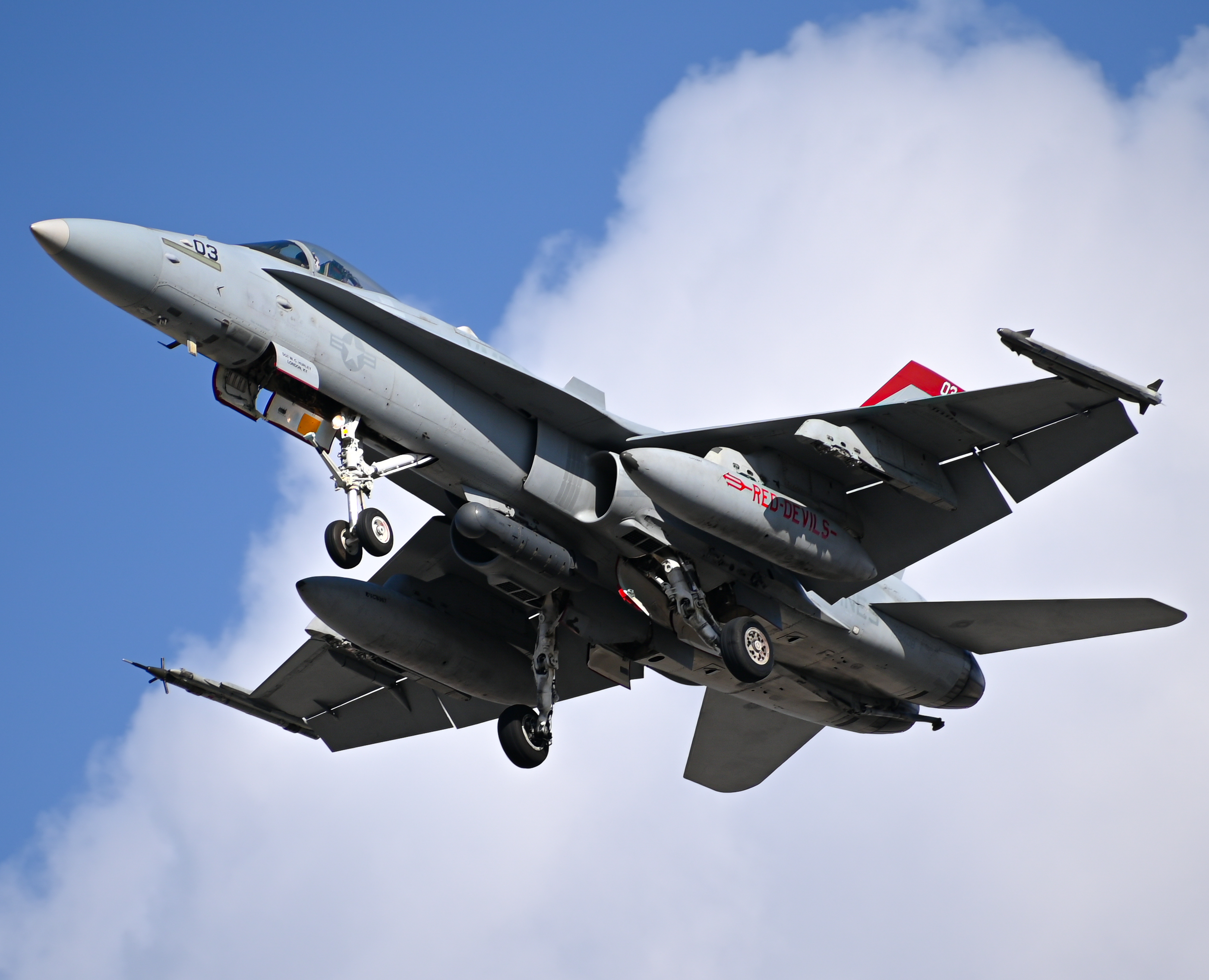 Full size: USMC - United States Marine Corp McDonnel Douglas F/A-18 Hornet 165408 at Brown Field Municipal Airport