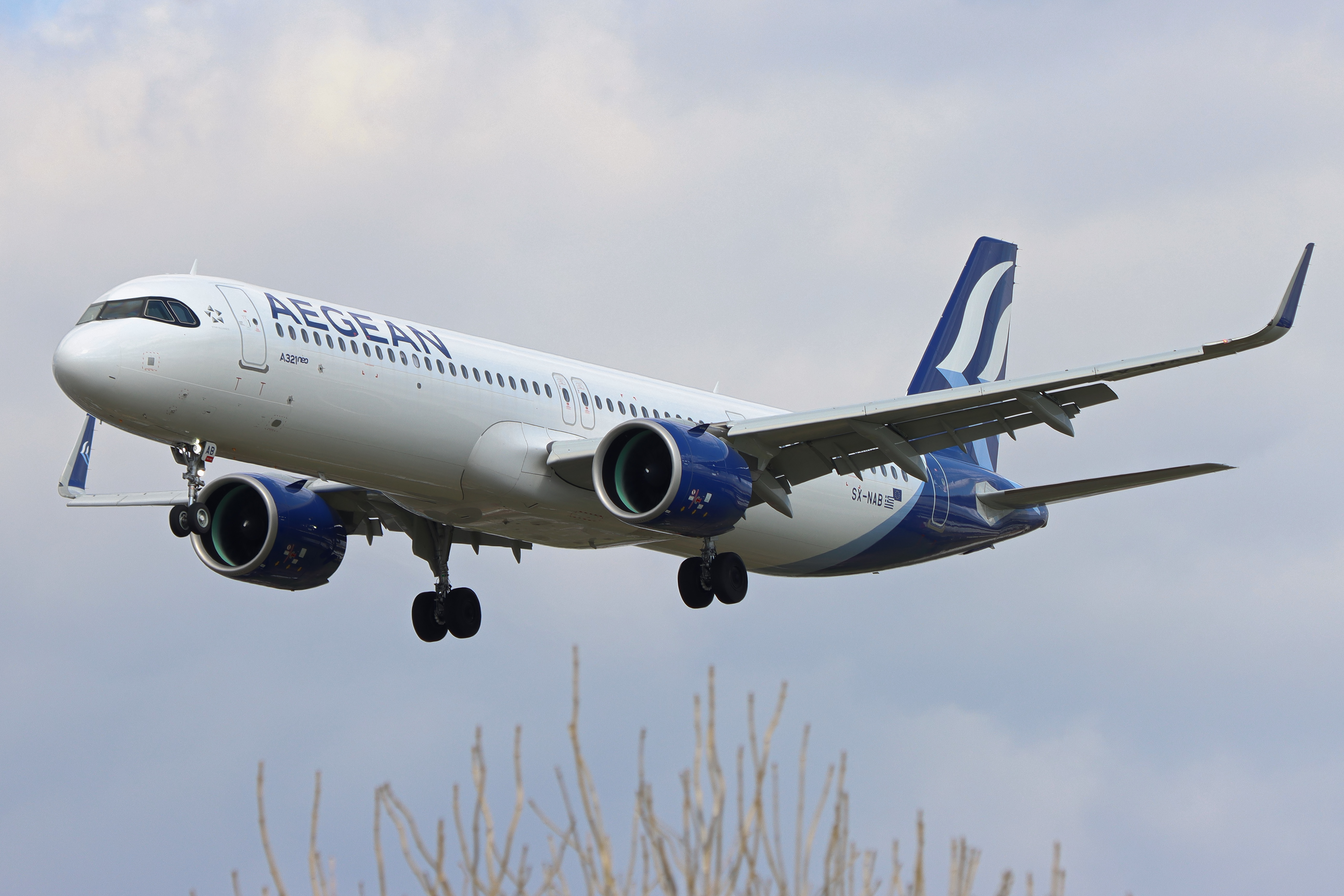 Full size: Aegean Airlines Airbus A321NEO SX-NAB at London Heathrow International Airport