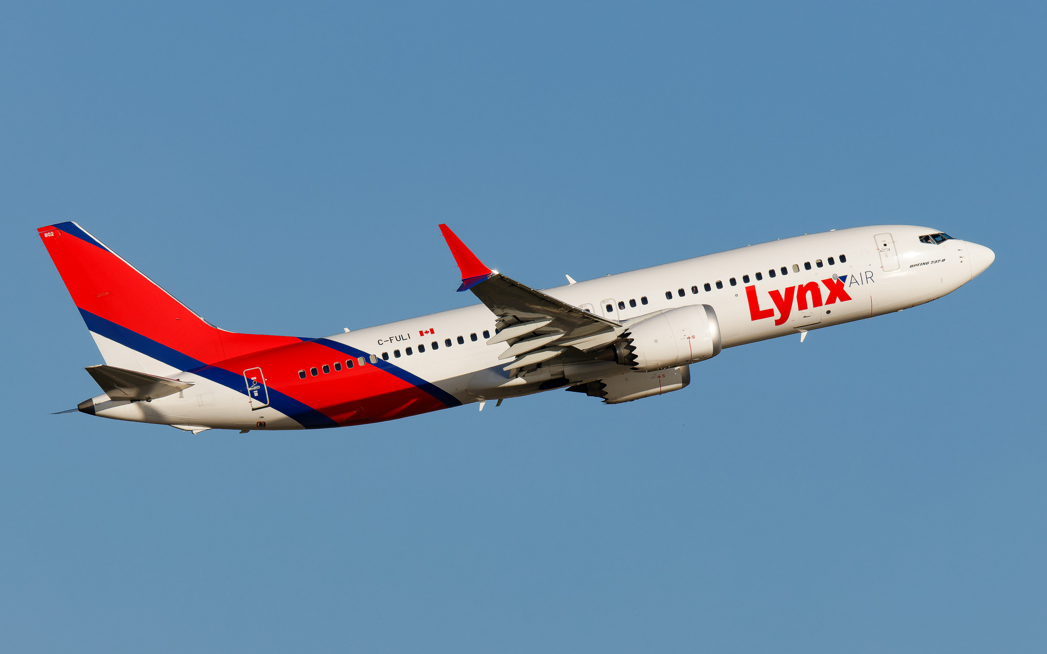 Full size: Lynx Air International Boeing 737 MAX 8 C-FULI at Tampa International Airport