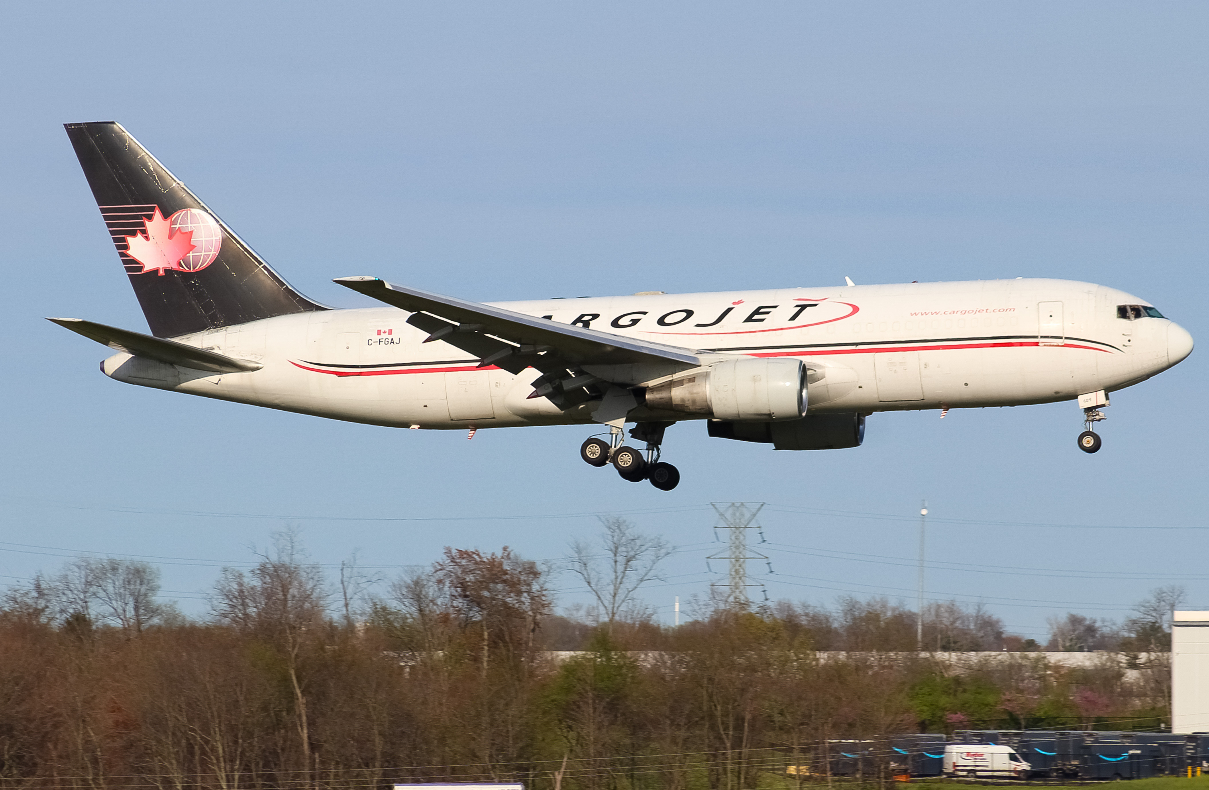 Full size: Cargojet  Boeing 767-200F C-FGAJ at Cincinnati/Northern Kentucky International Airport
