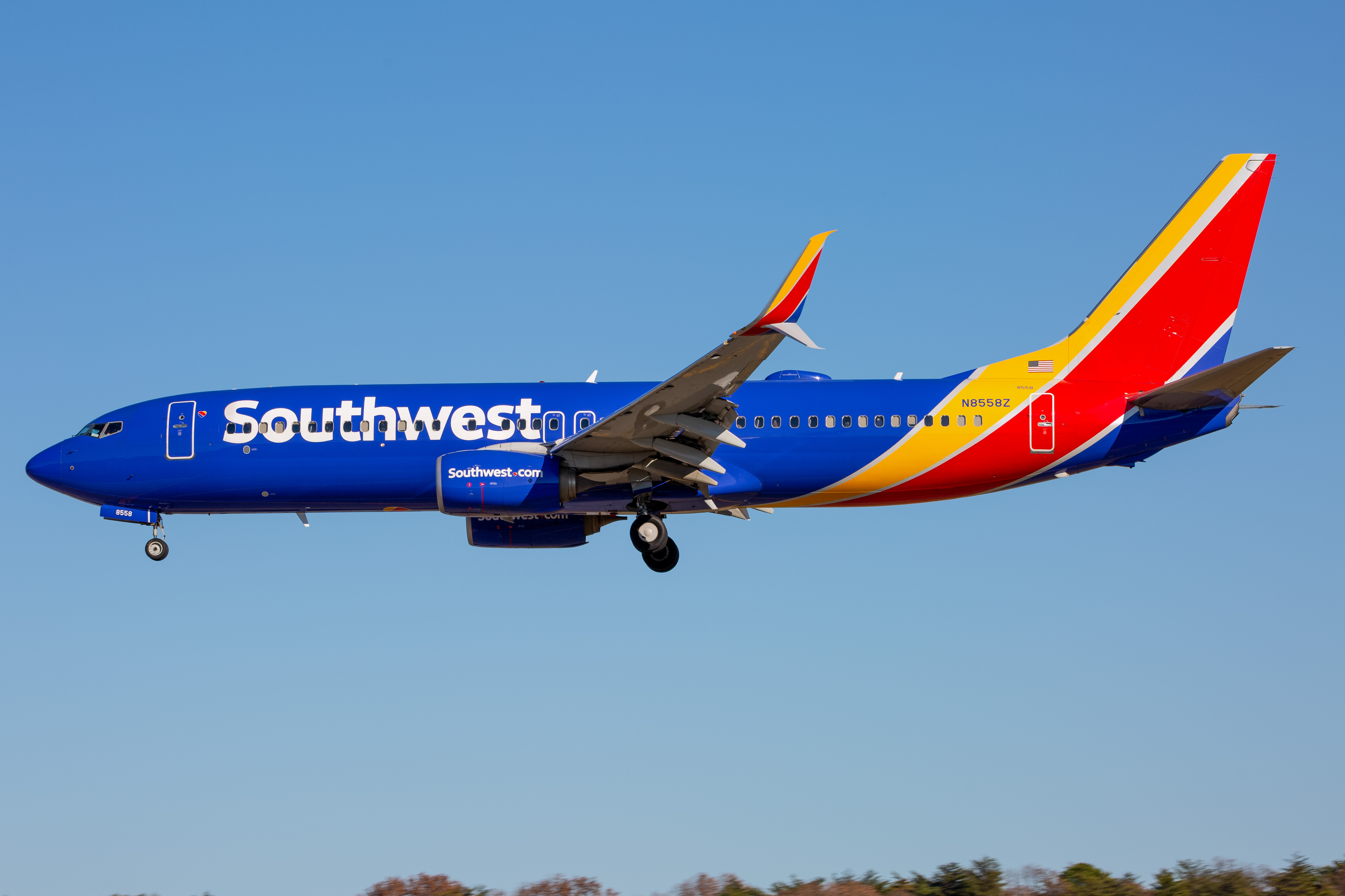 Full size: Southwest Airlines Boeing 737-800 N8558Z at Baltimore/Washington International Thurgood Marshall Airport