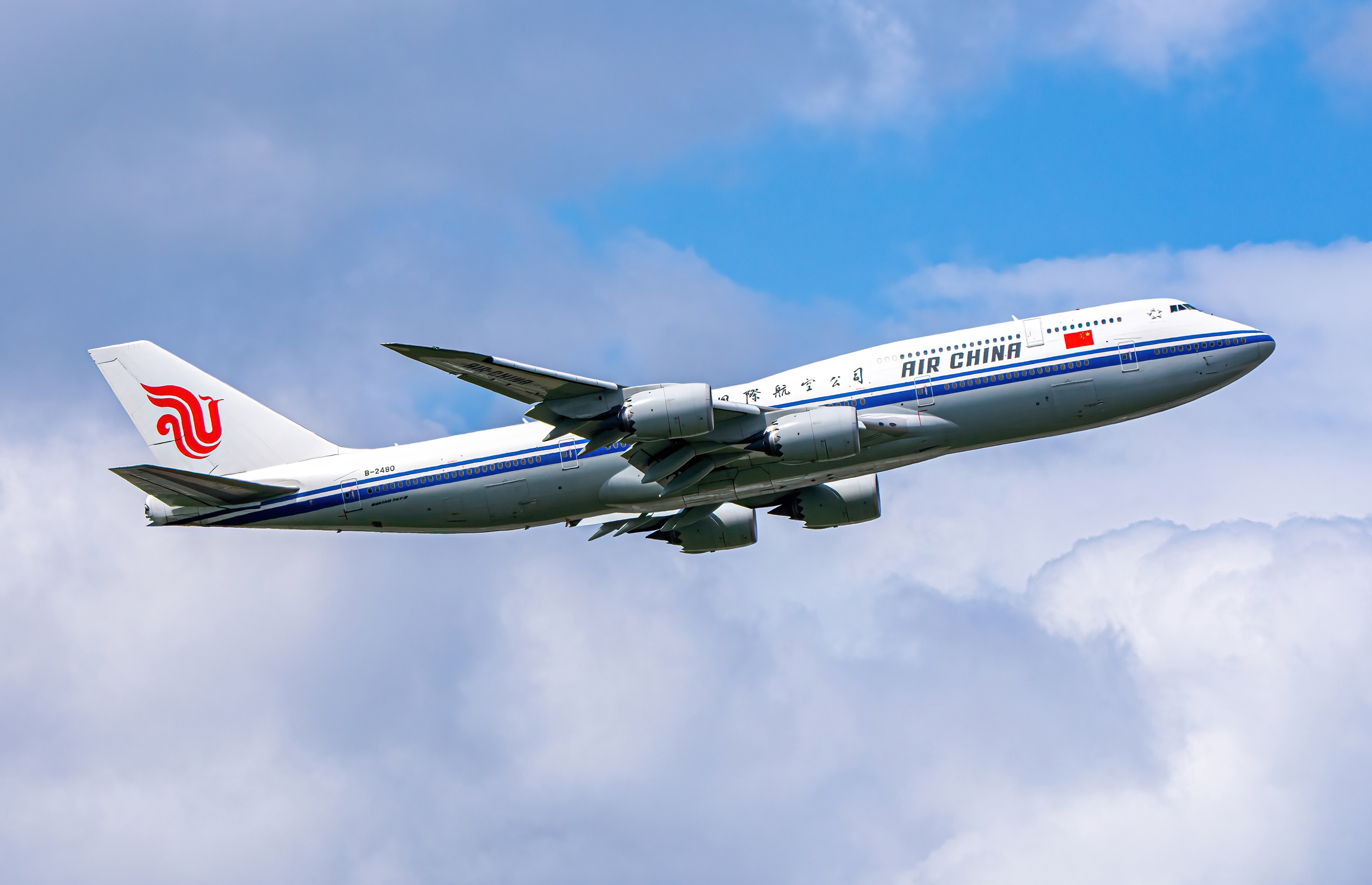 Full size: Air China Boeing 747-8i B-2480 at Frankfurt International Airport