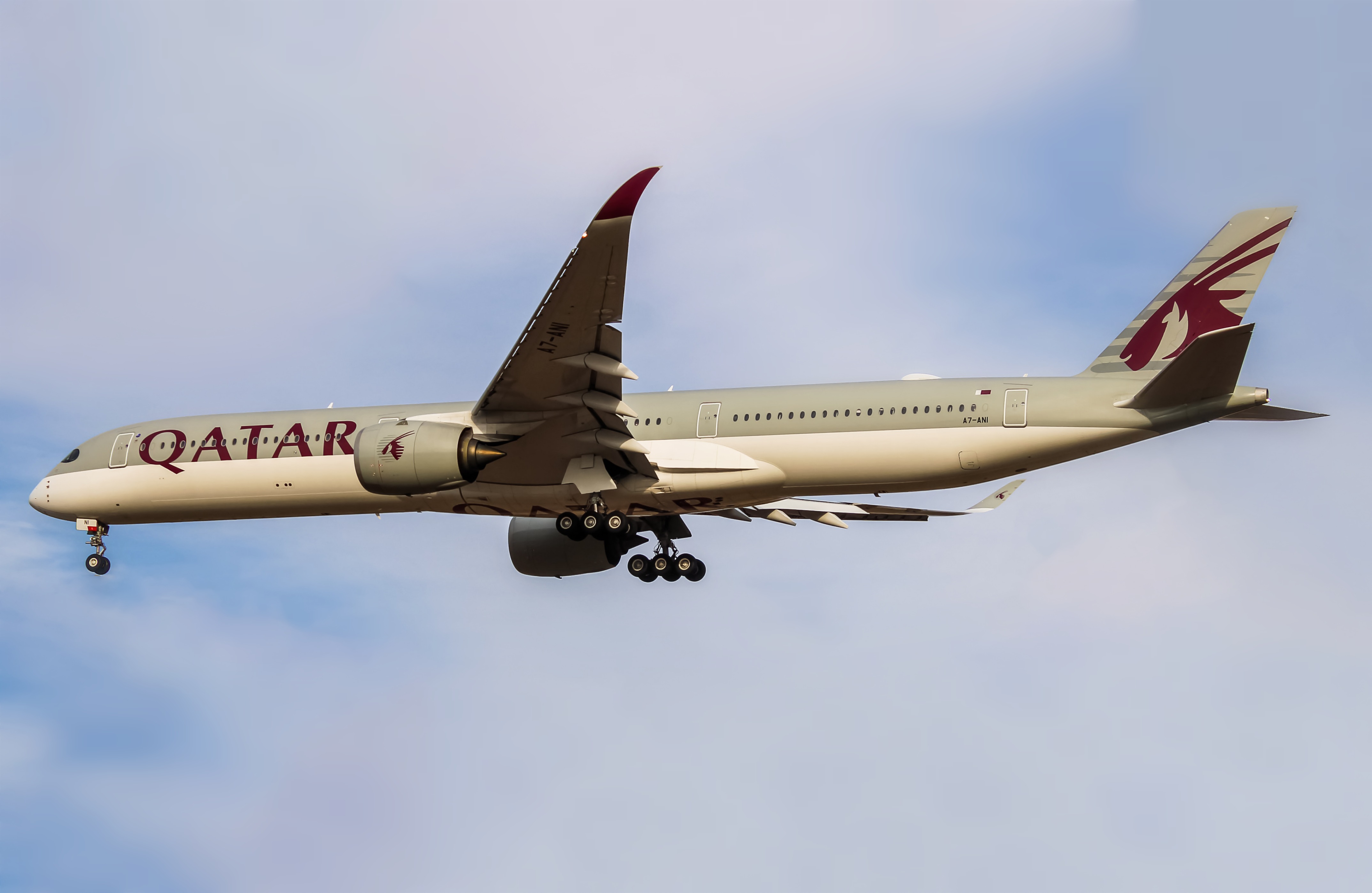 Full size: Qatar Airways Airbus A350-1000 A7-ANI at Washington Dulles International Airport