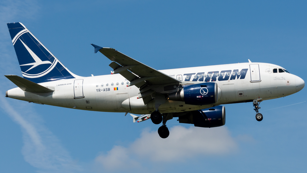 Full size: TAROM Airbus A318 YR-ASB at London Heathrow International Airport