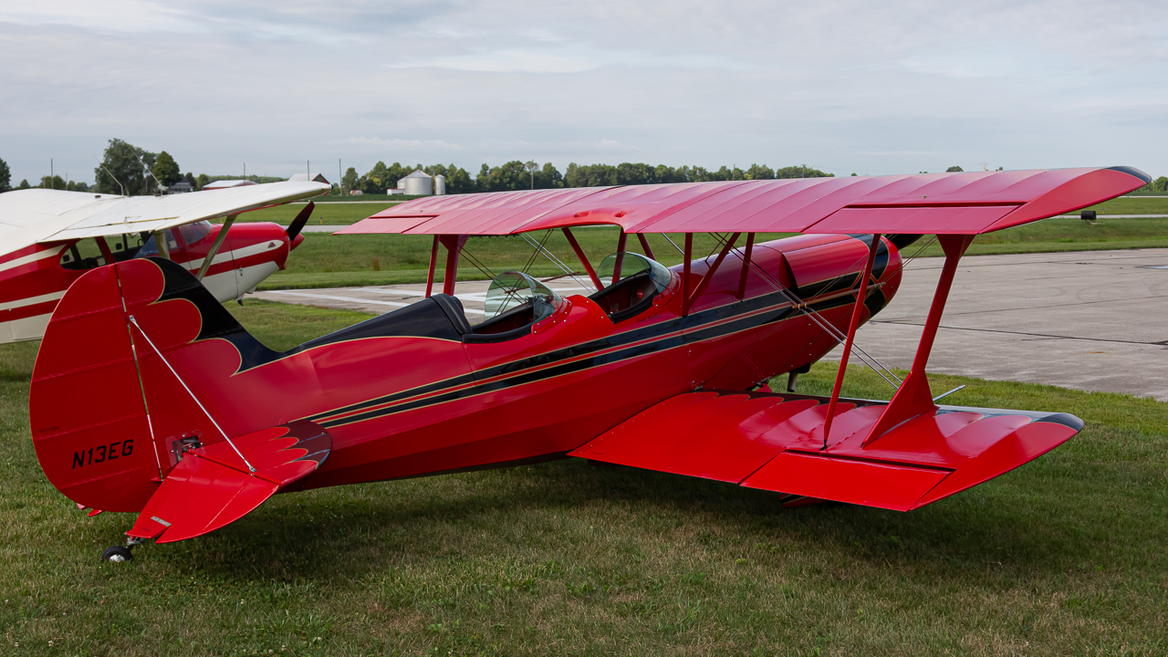 Full size: PRIVATE Acro Sport II N13EG at Delaware Municipal Airport