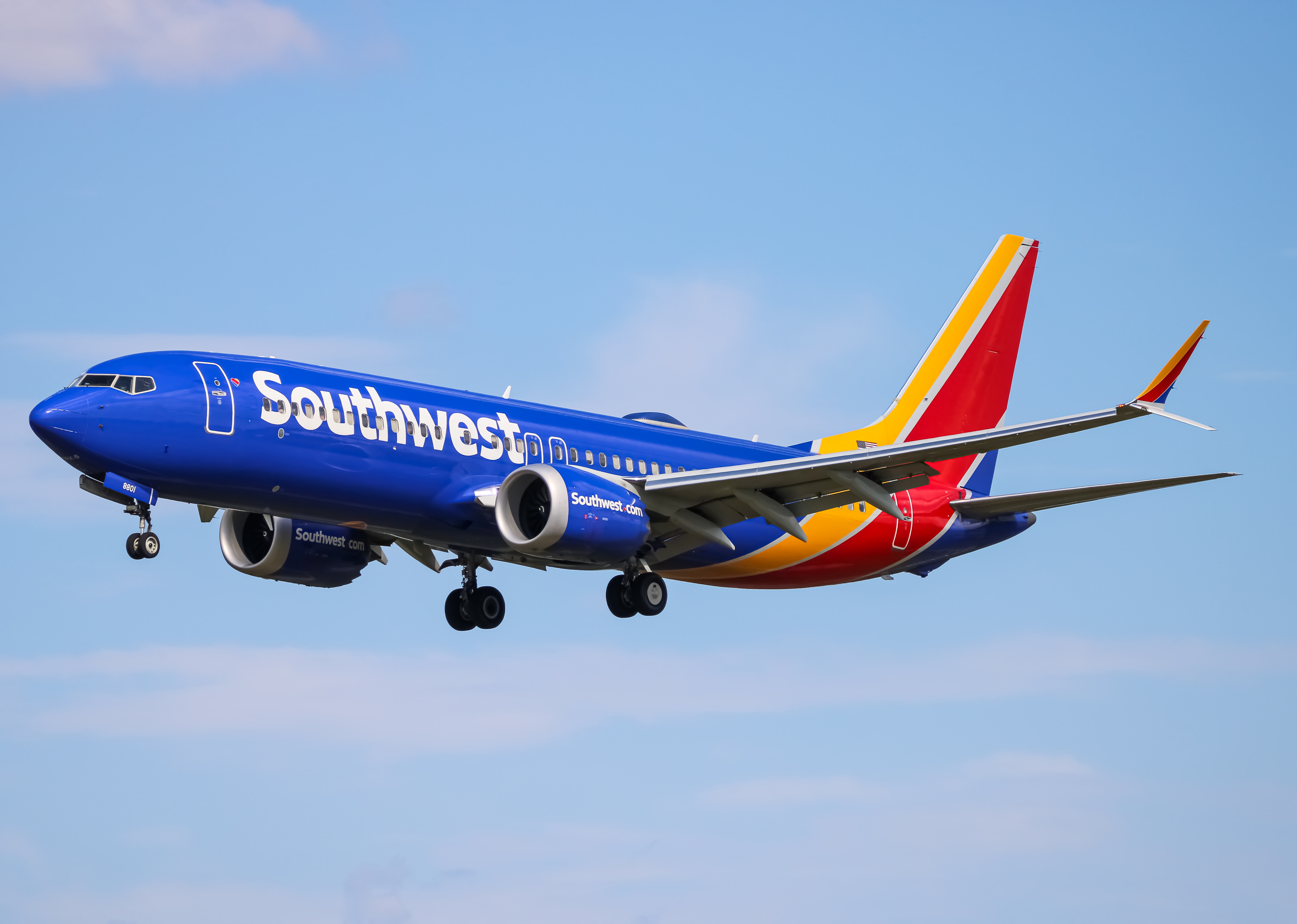 Full size: Southwest Airlines Boeing 737 MAX 8 N8801Q at Baltimore/Washington International Thurgood Marshall Airport