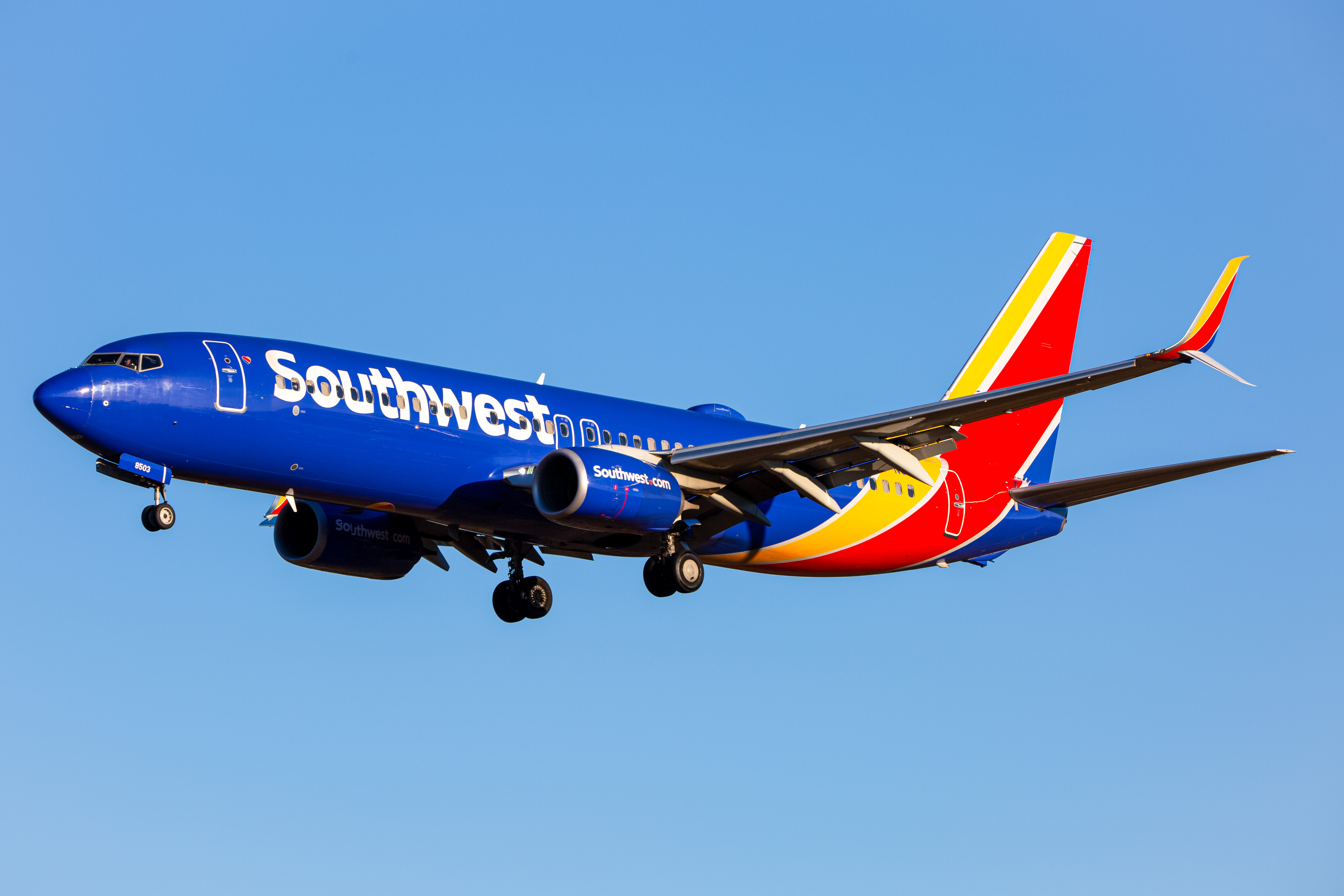 Full size: Southwest Airlines Boeing 737-800 N8503A at Baltimore/Washington International Thurgood Marshall Airport