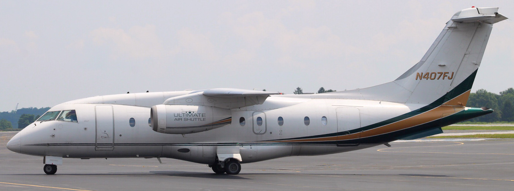 Full size: Ultimate Air Shuttle  Dornier DO-328 Jet N407FJ at Capital City Airport
